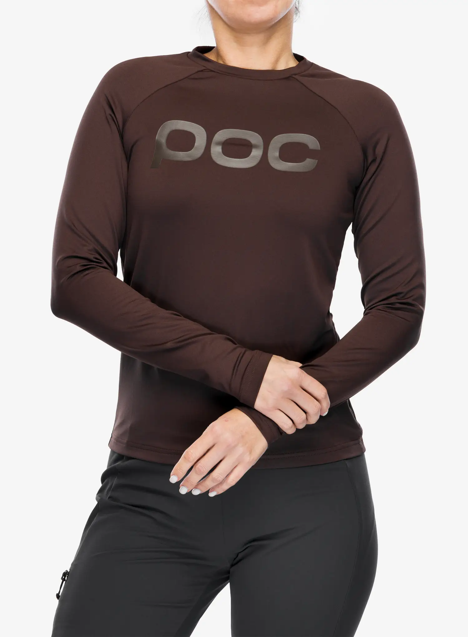 Dámska cyklistická mikina POC Reform Enduro Jersey - axinite brown