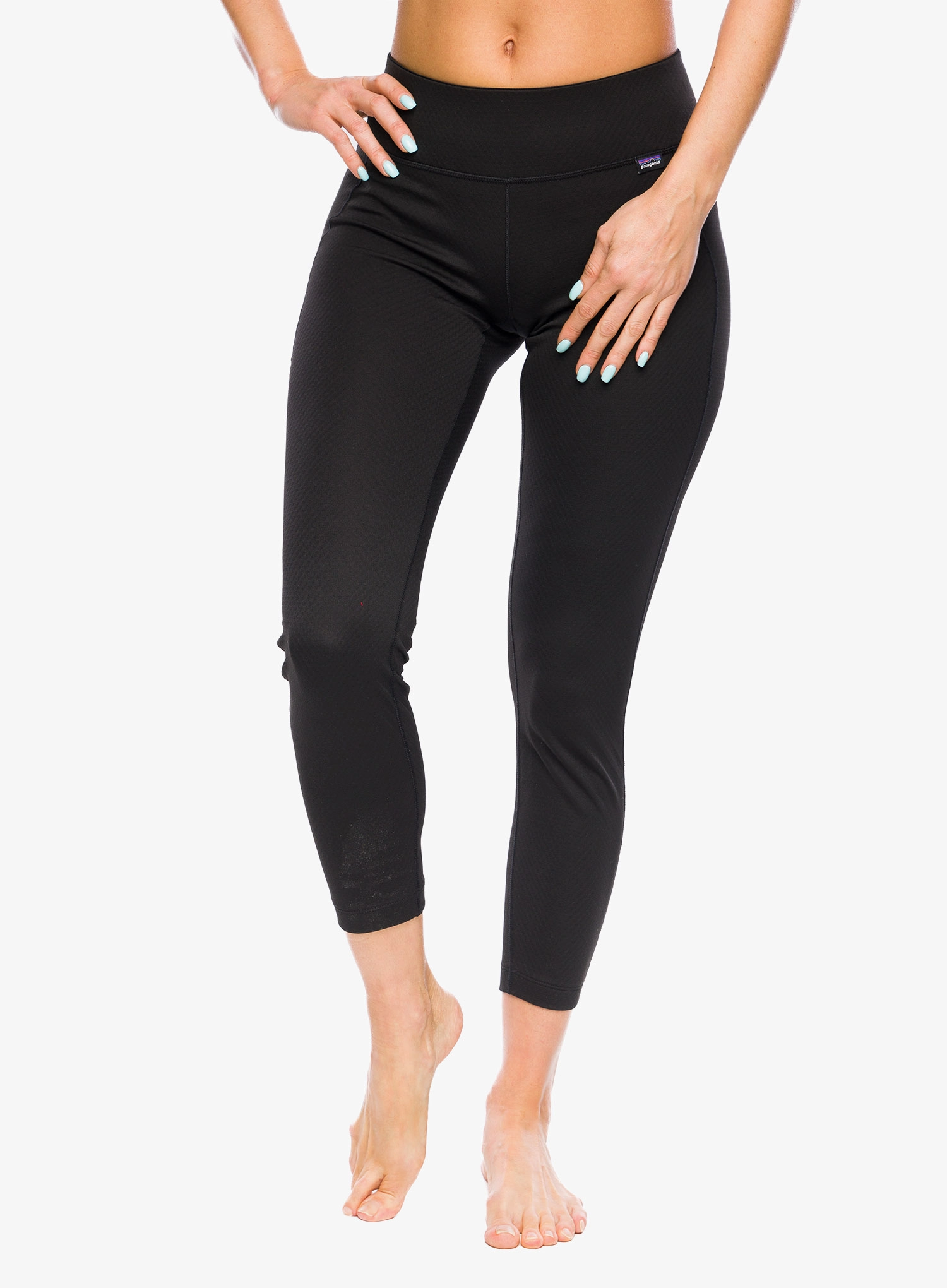 Dámske funkčné legíny Patagonia Capilene MW Bottoms - black