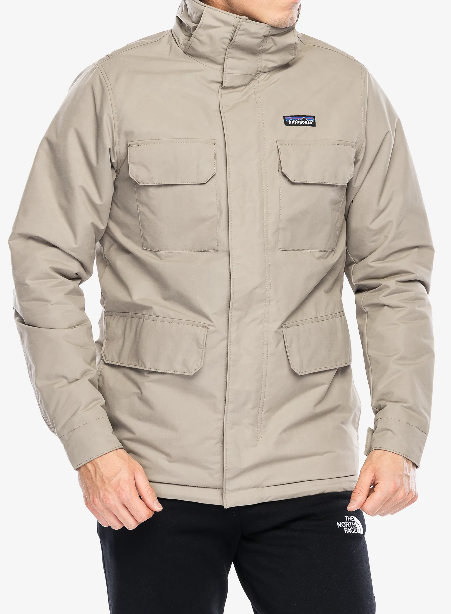 Zateplená bunda Patagonia Isthmus Parka - seabird grey