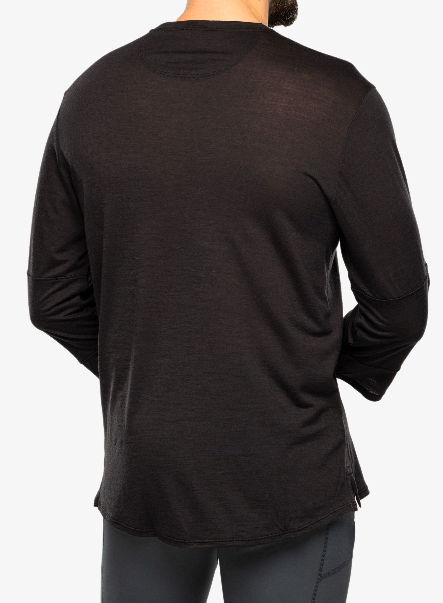 Cyklistické tričko Patagonia Merino 3/4 Sleeve Bike Jersey - black