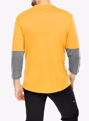 Cyklistické tričko Patagonia Merino 3/4 Sleeve Bike Jersey - golden caramel