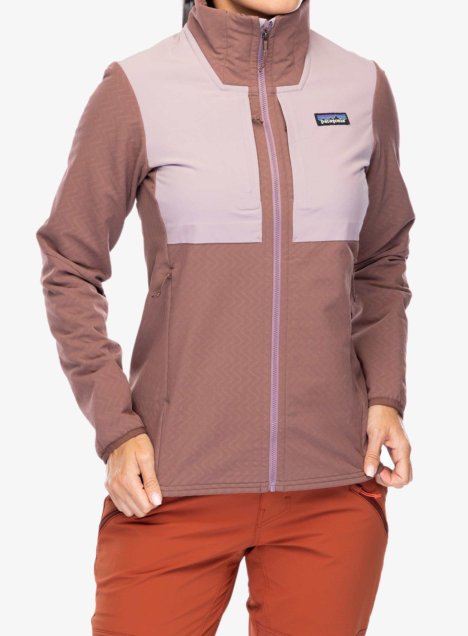 Softshellová bunda dámska Patagonia R2 CrossStrata Jacket - dulse mauve