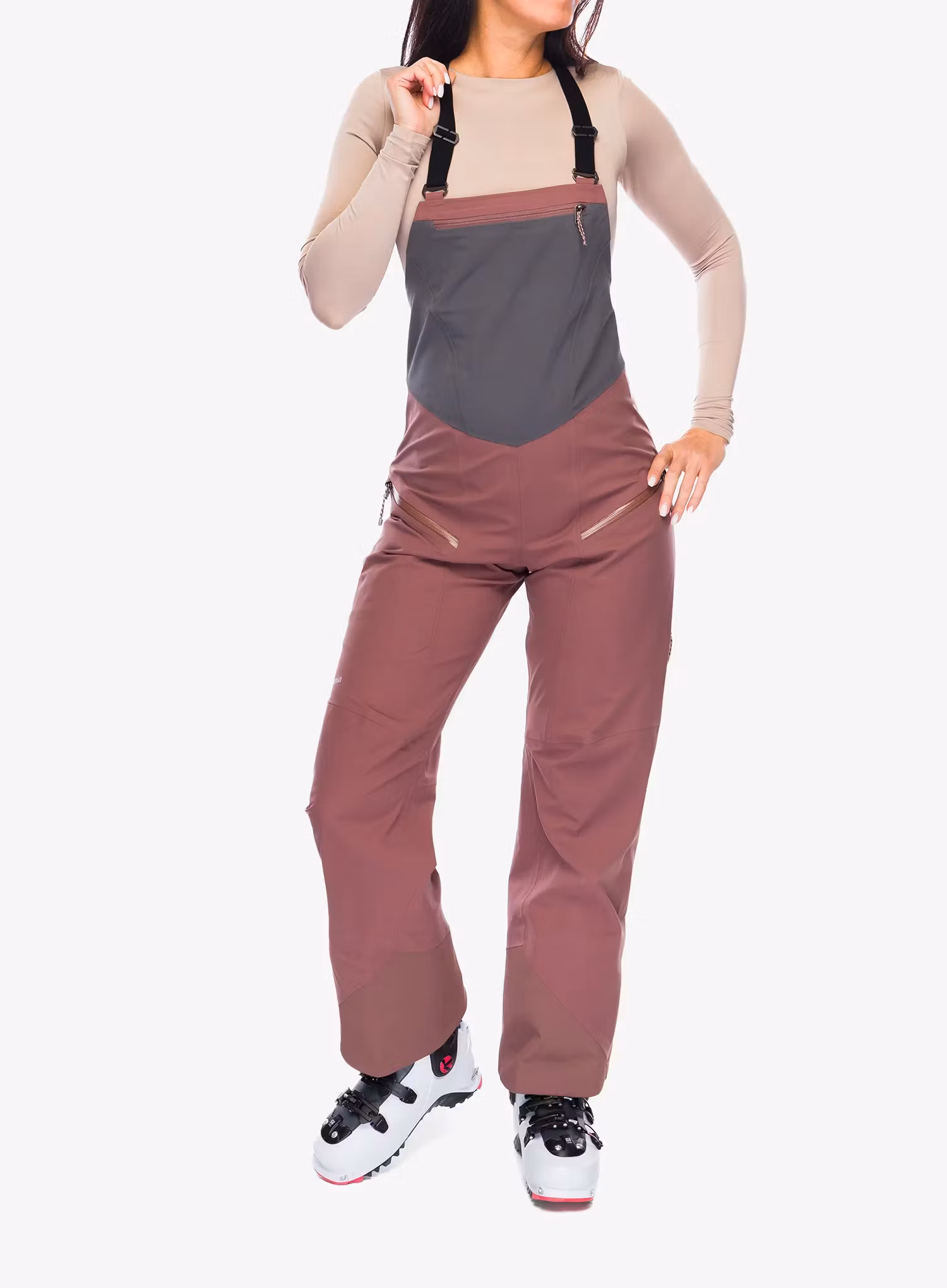 Dámske nepremokavé nohavice Patagonia SnowDrifter Bibs - dulse mauve
