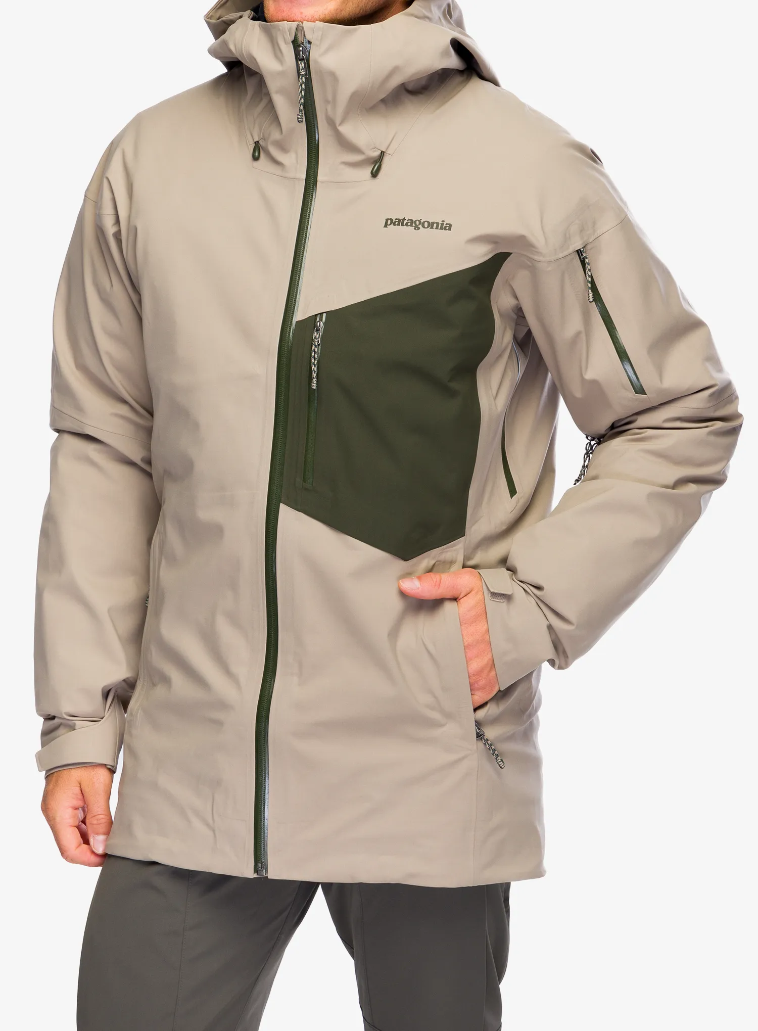 Skialp bunda Patagonia SnowDrifter Jacket - seabird grey