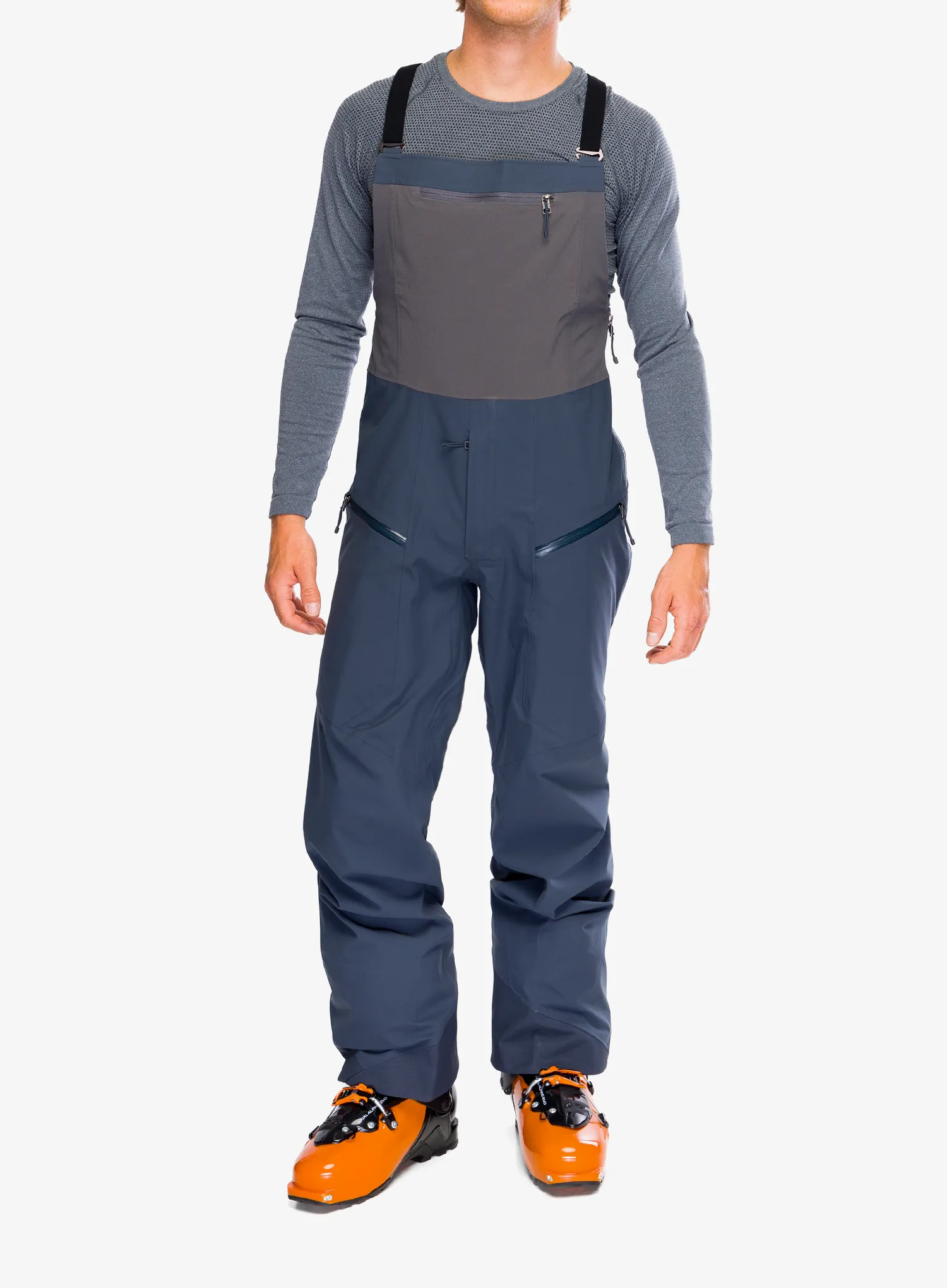 Trekingové nohavice Patagonia Snowdrifter Bibs - smolder blue