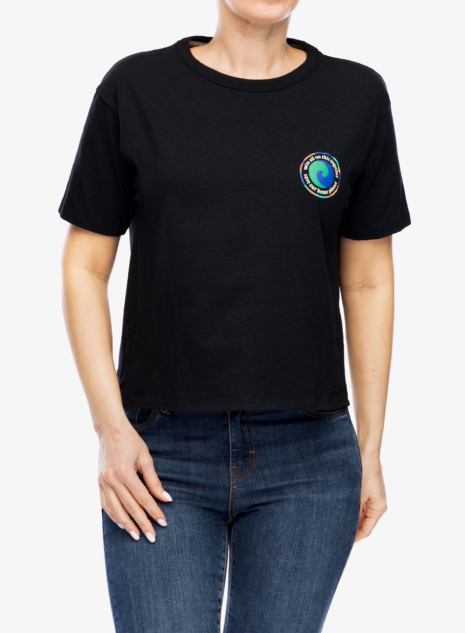 Tričko s potlačou dámske Patagonia Unity Fitz Easy Cut Responsibili-Tee - ink black