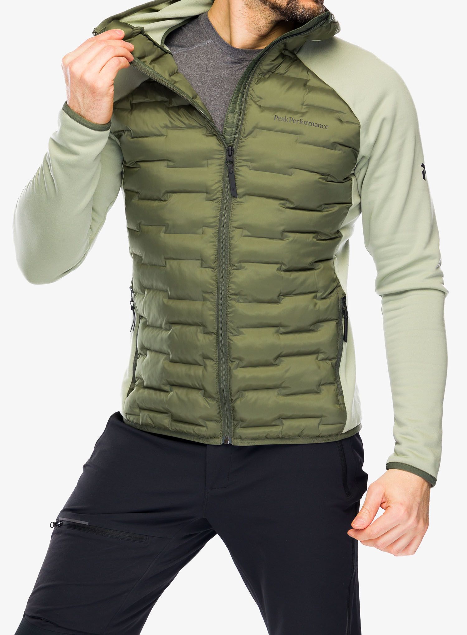 Bunda Peak Performance Argon Hybrid Hood - pine needle
