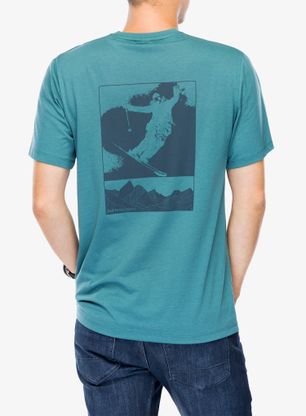 Tričko s potlačou Peak Performance Explore Graphic Tee - hydro fresh