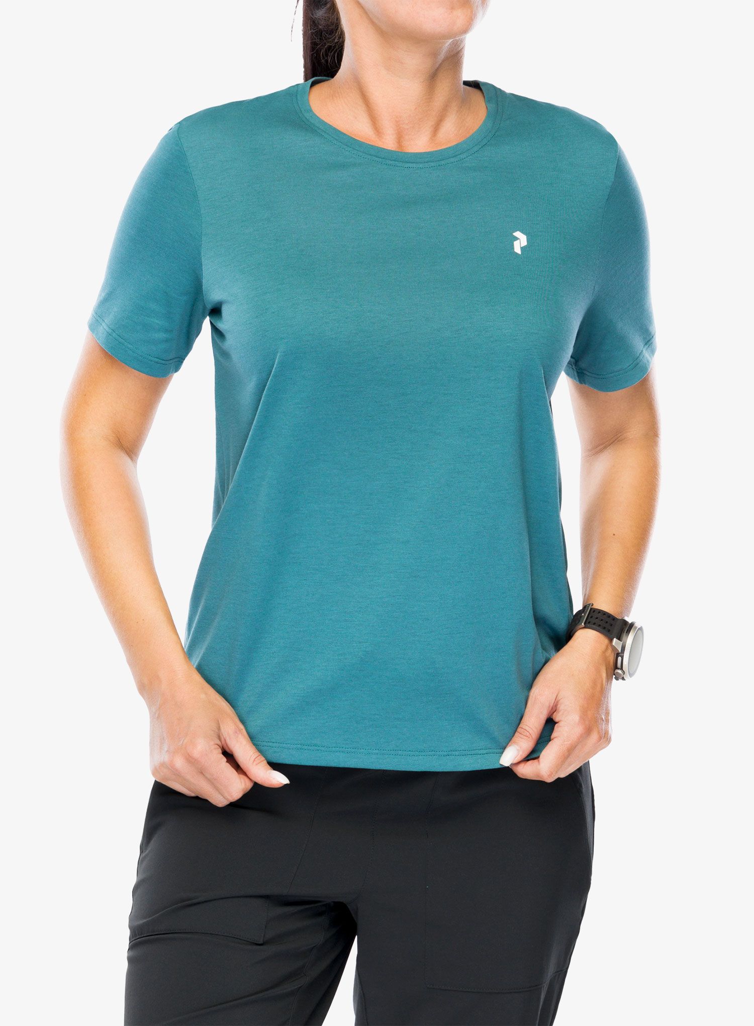Dámske tričko Peak Performance Explore Graphic Tee - hydro fresh