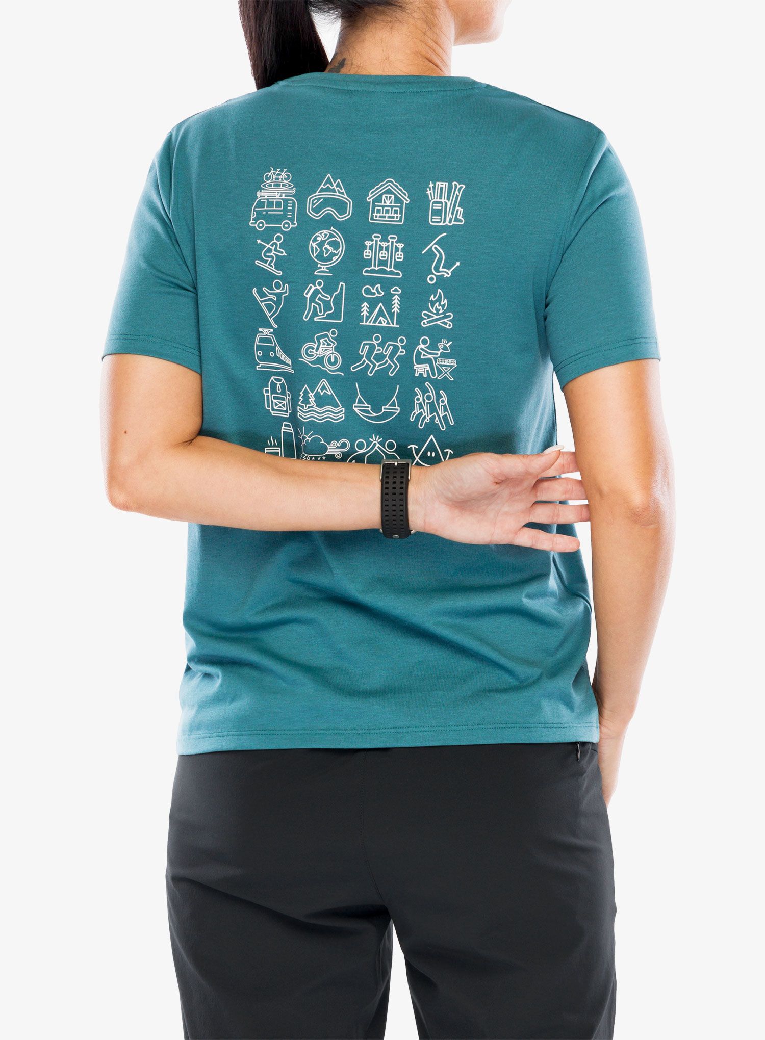 Dámske tričko Peak Performance Explore Graphic Tee - hydro fresh