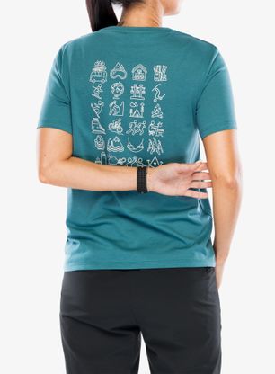 Dámske tričko Peak Performance Explore Graphic Tee - hydro fresh