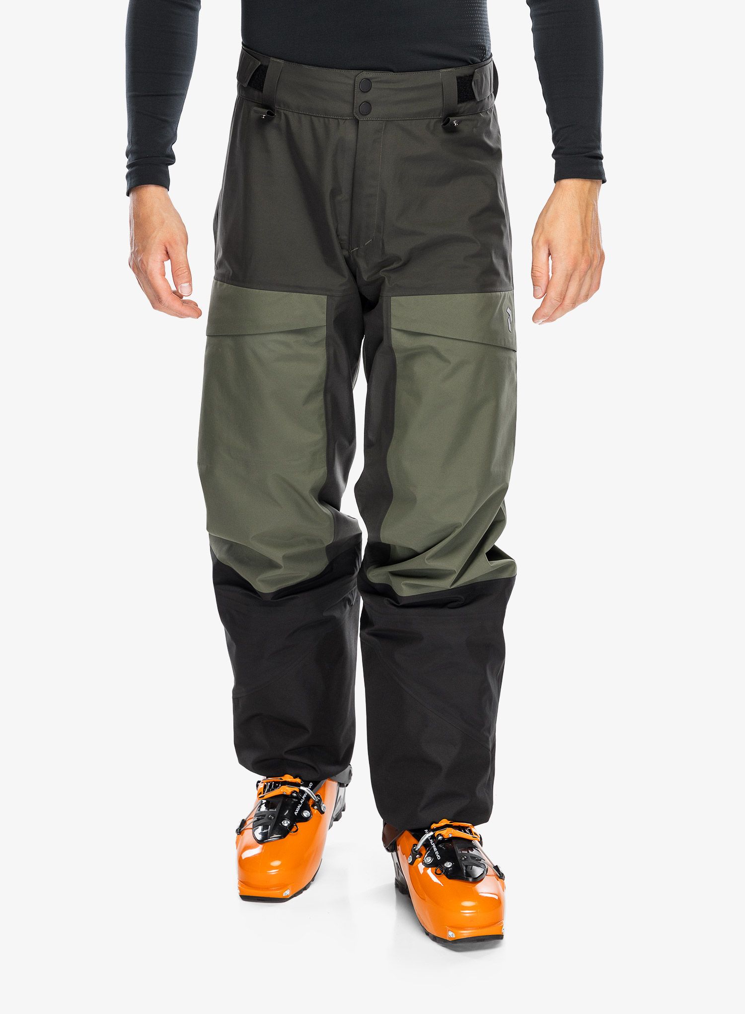 Lyžiarske nohavice Peak Performance Gravity GORE-TEX 3L Pants - olive extreme/pine/black
