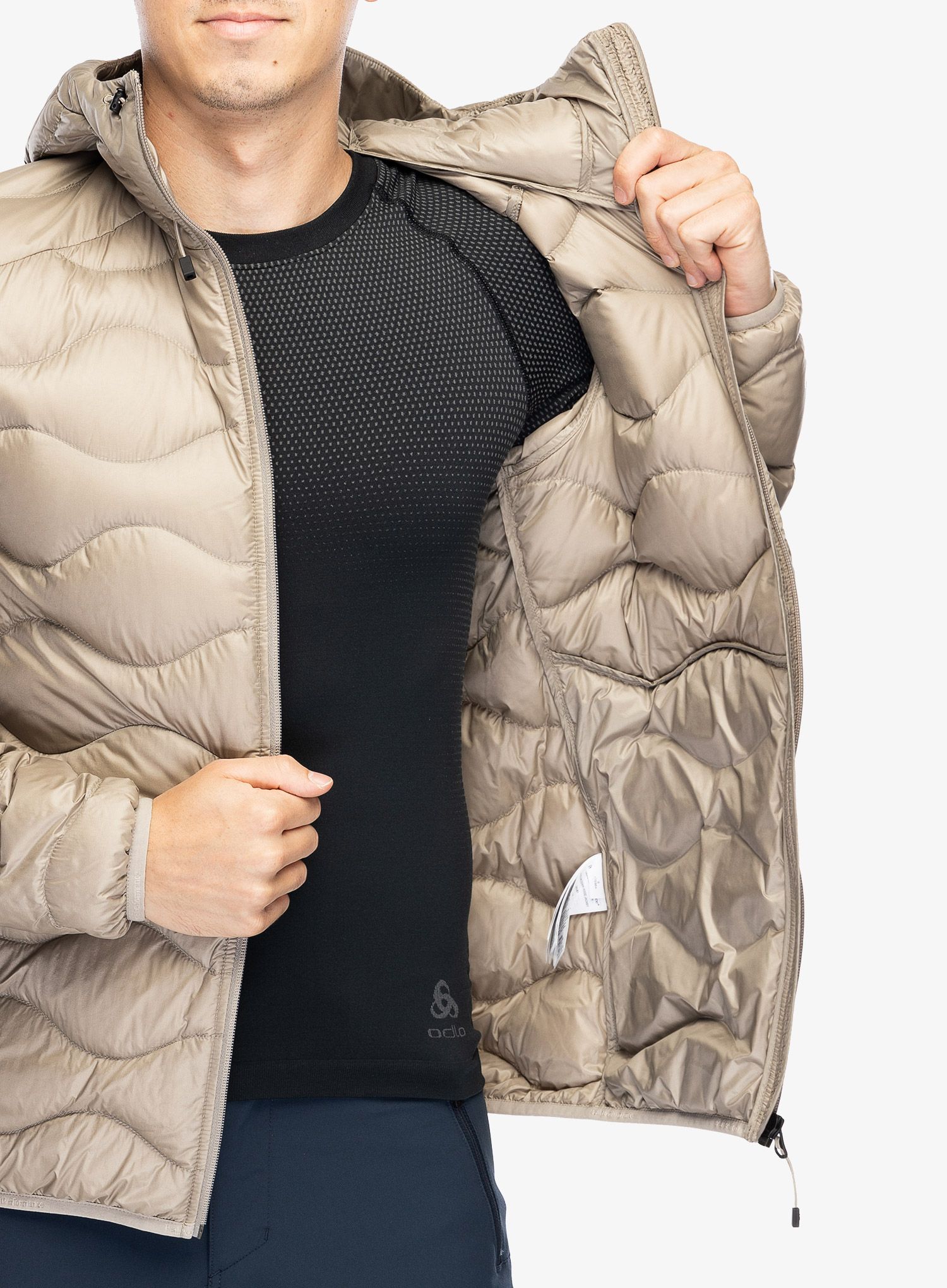 Páperová bunda Peak Performance Helium Down Hood Jacket - avid beige