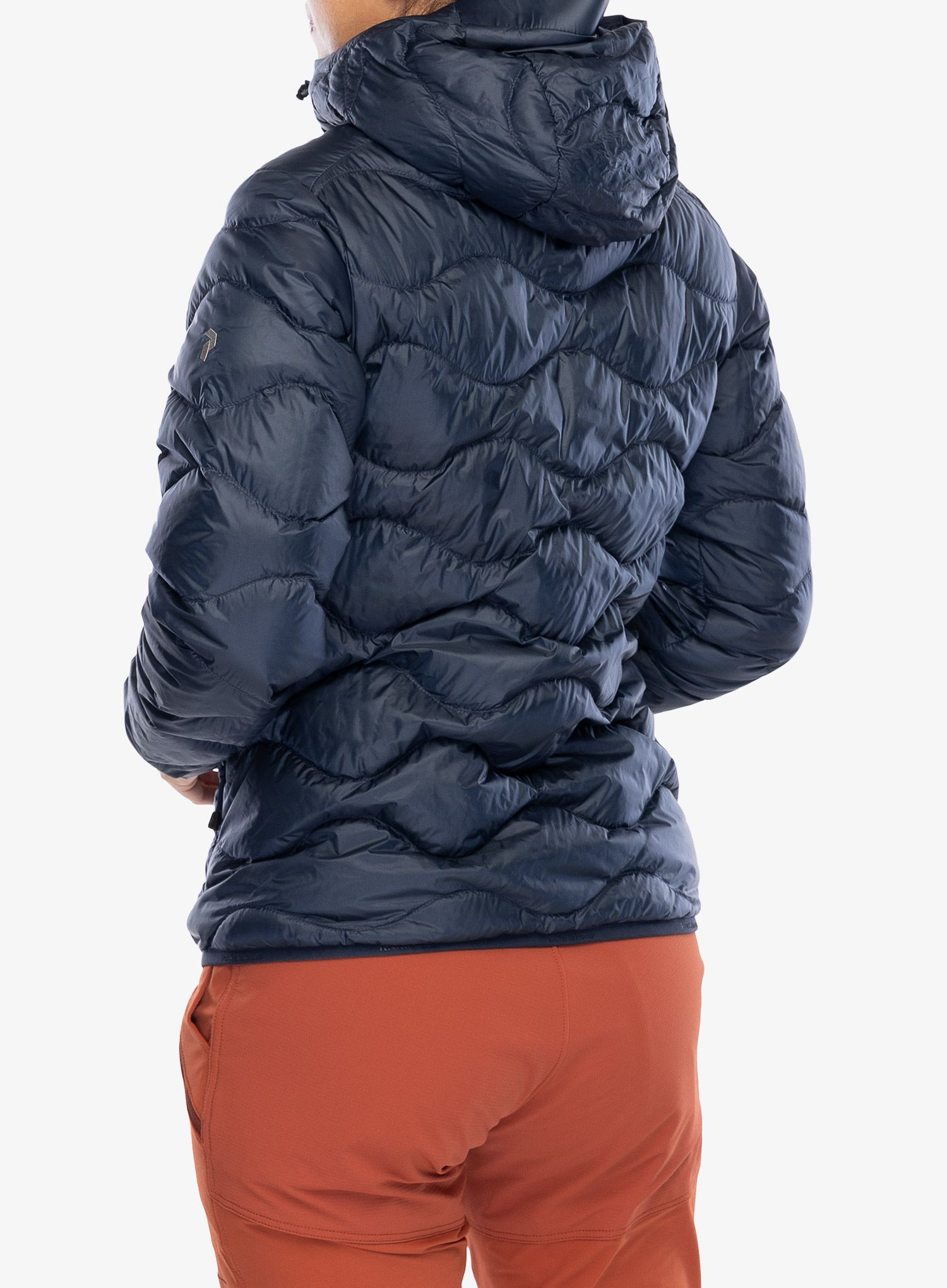 Bunda páperová dámska Peak Performance Helium Down Hood Jacket - blue shadow/shadow