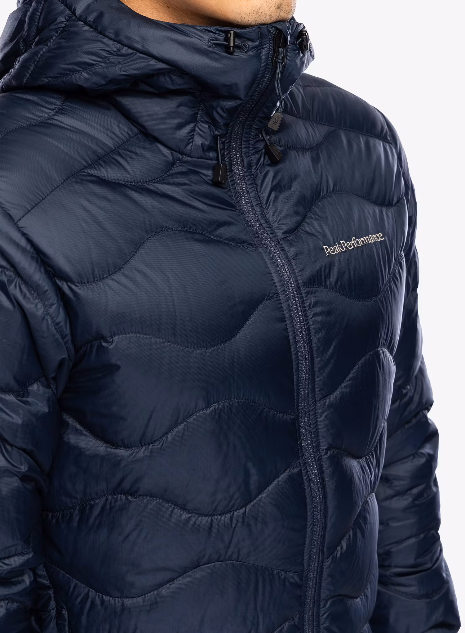 Páperová bunda Peak Performance Helium Down Hood Jacket - blue shadow