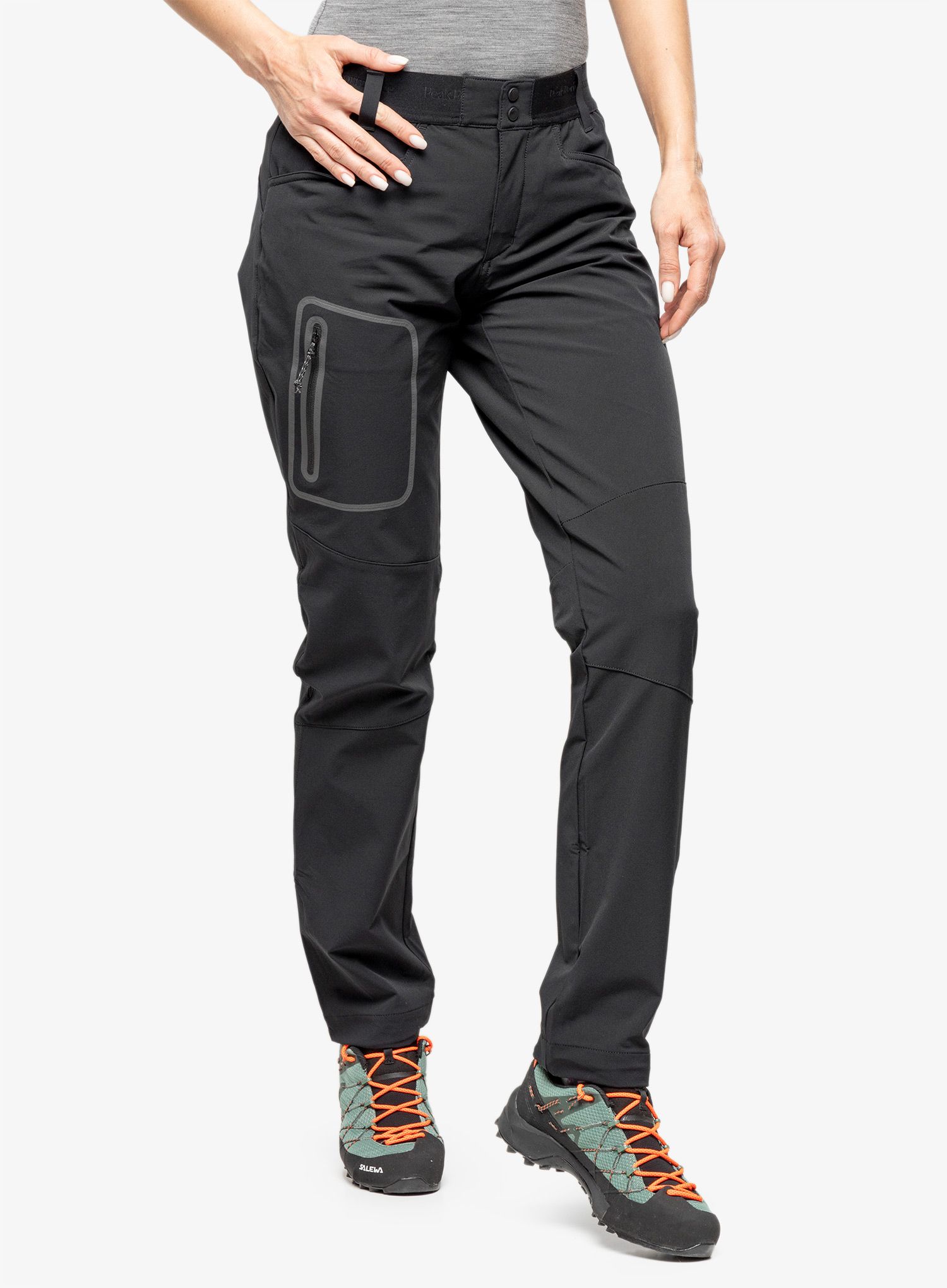Dámske softshellové nohavice Peak Performance Light SS Scale Pants - black
