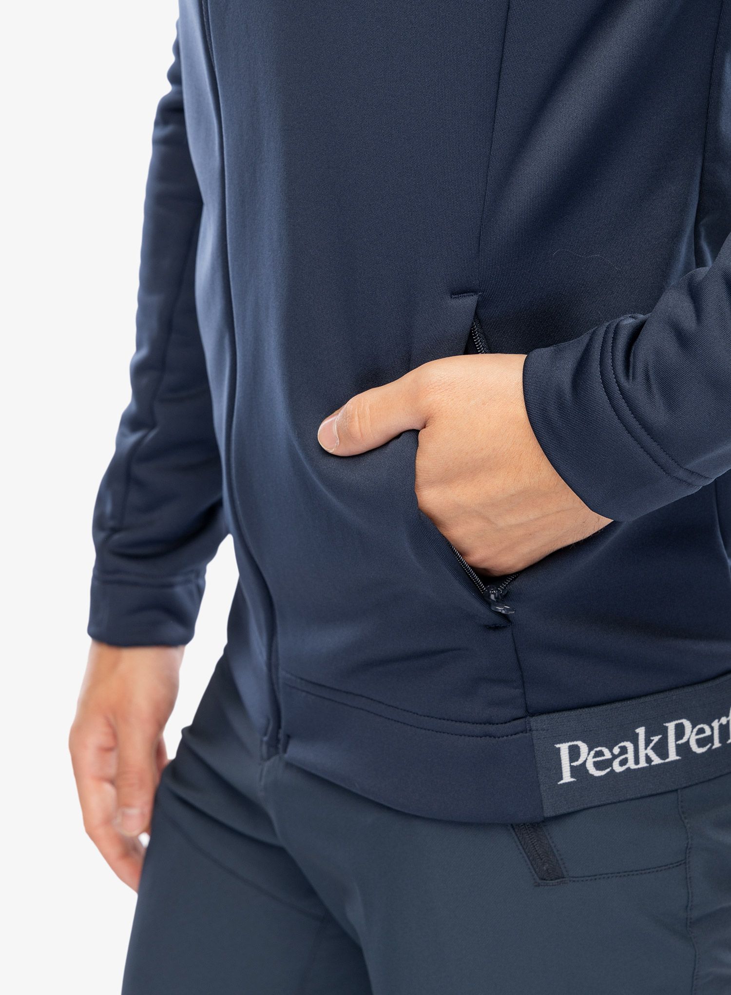 Mikina na zips Peak Performance Rider Tech Zip Jacket - blue shadow