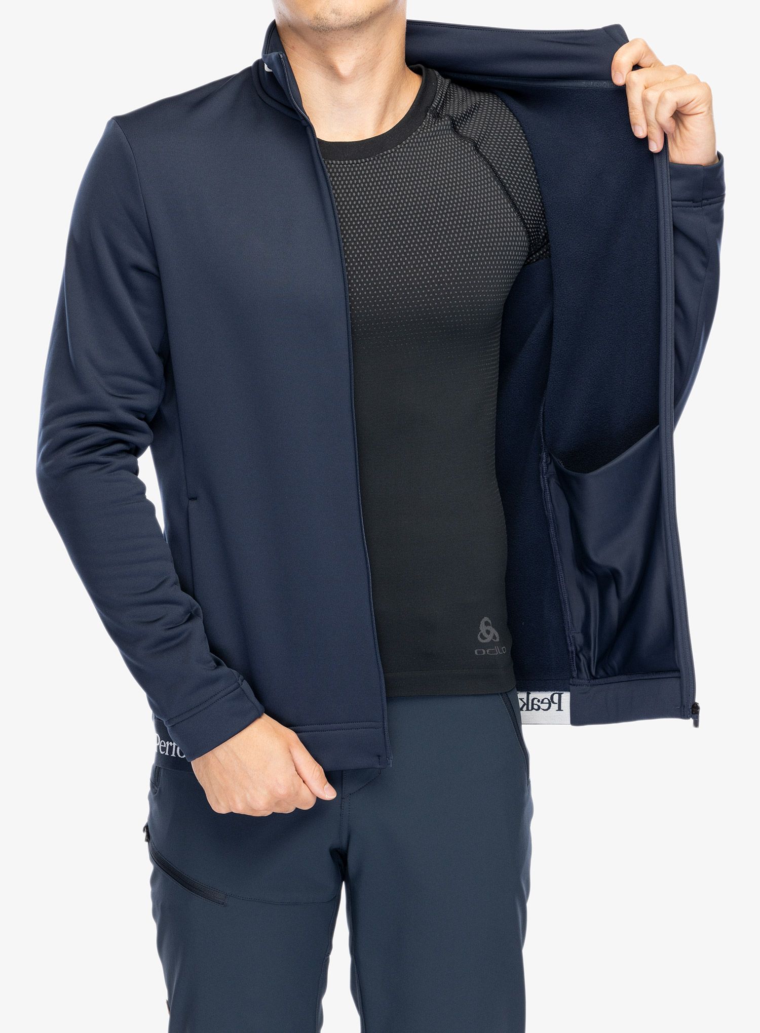Mikina na zips Peak Performance Rider Tech Zip Jacket - blue shadow