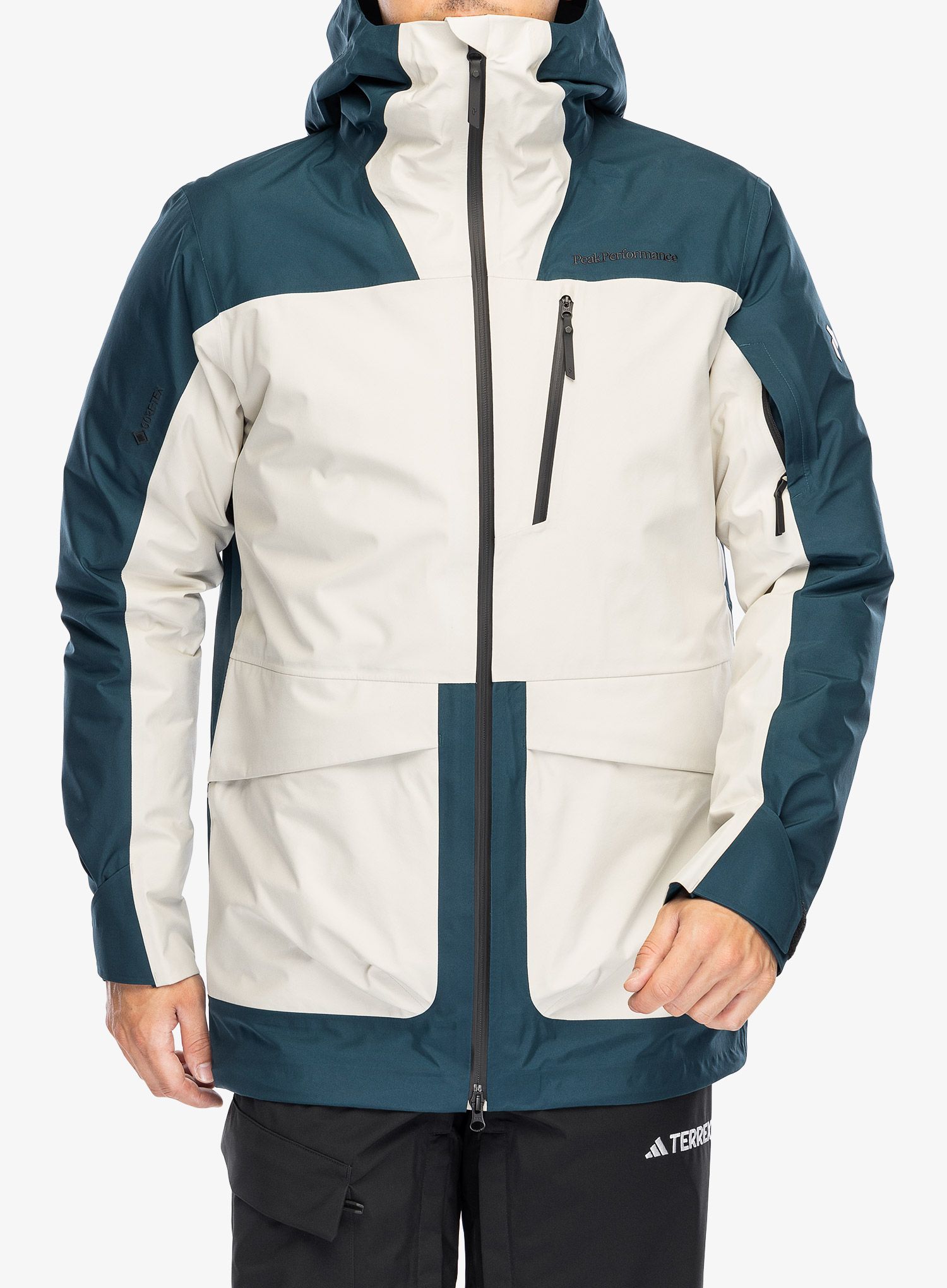 Lyžiarska bunda Peak Performance Vertical GORE-TEX 3L Jacket - infinity teel/sand fog