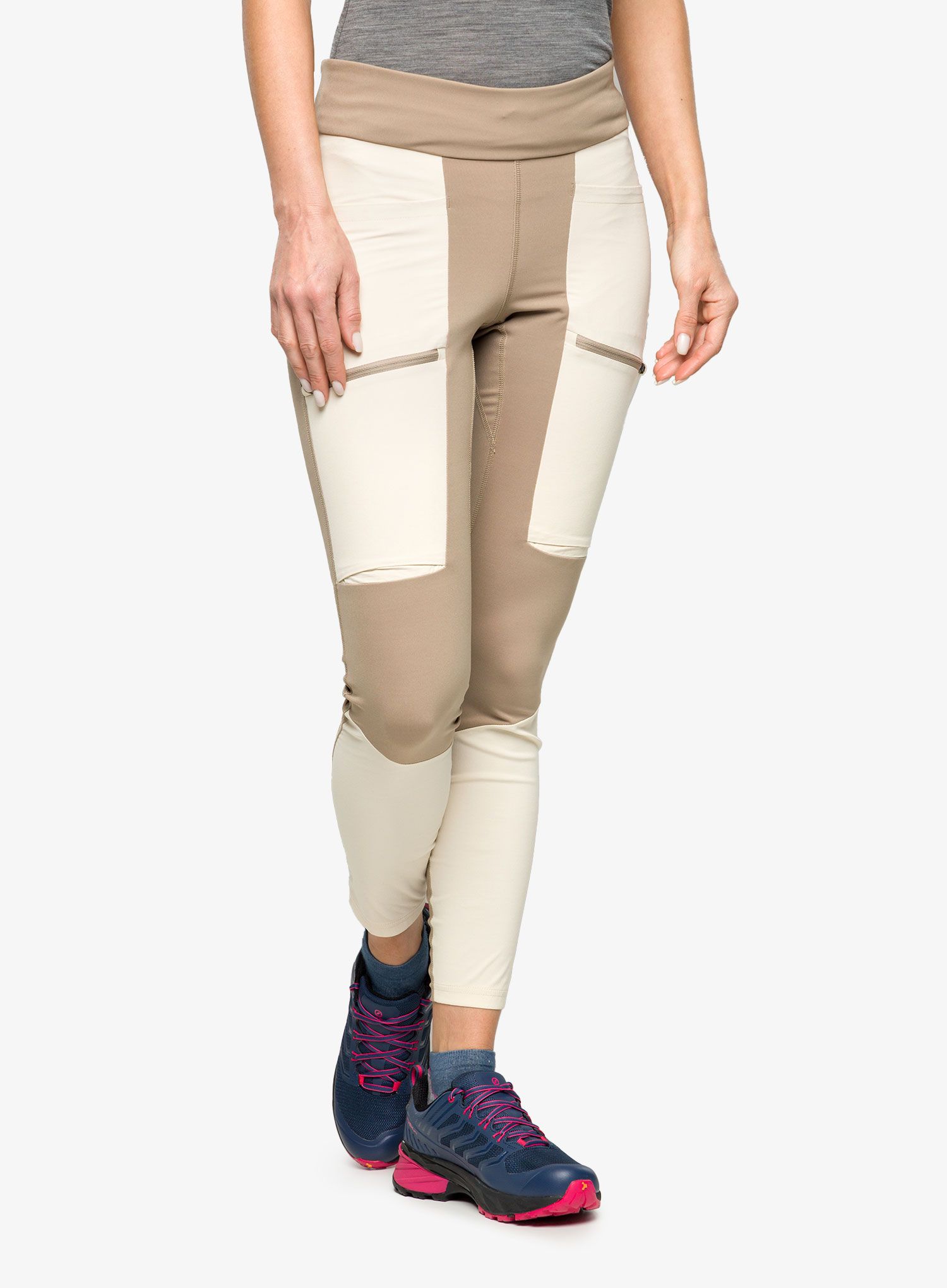 Dámske legíny Peak Performance Vislight Track Tights - avid beige