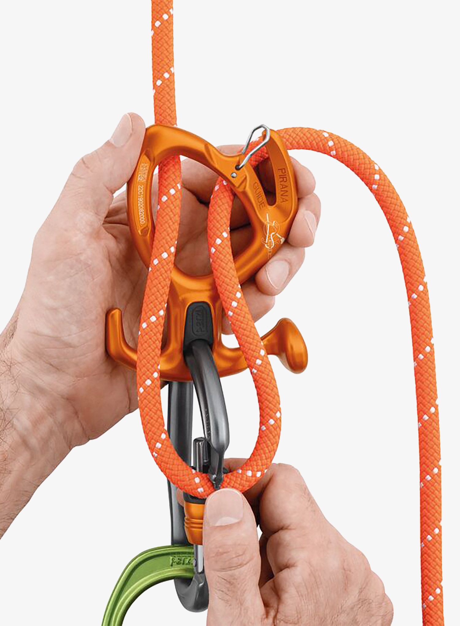 Zlaňovacia brzda Petzl Pirana Guide - orange