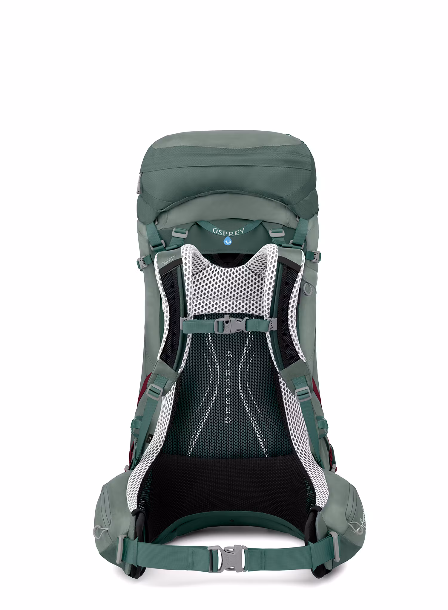 Dámsky horský batoh Osprey Aura AG LT 50 - koseret/darjeelin spring green