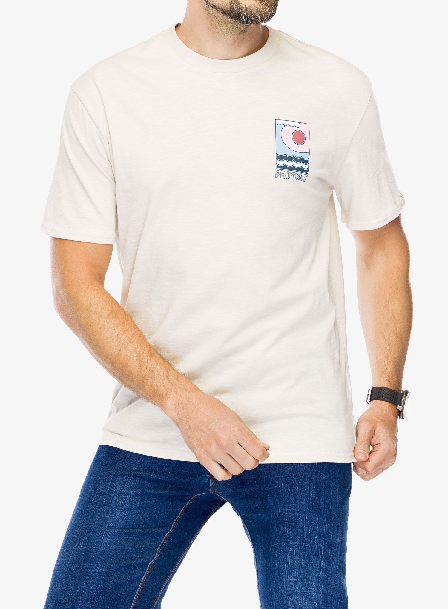 Bavlnené tričko Protest Prtrudge T-Shirt - kit off white