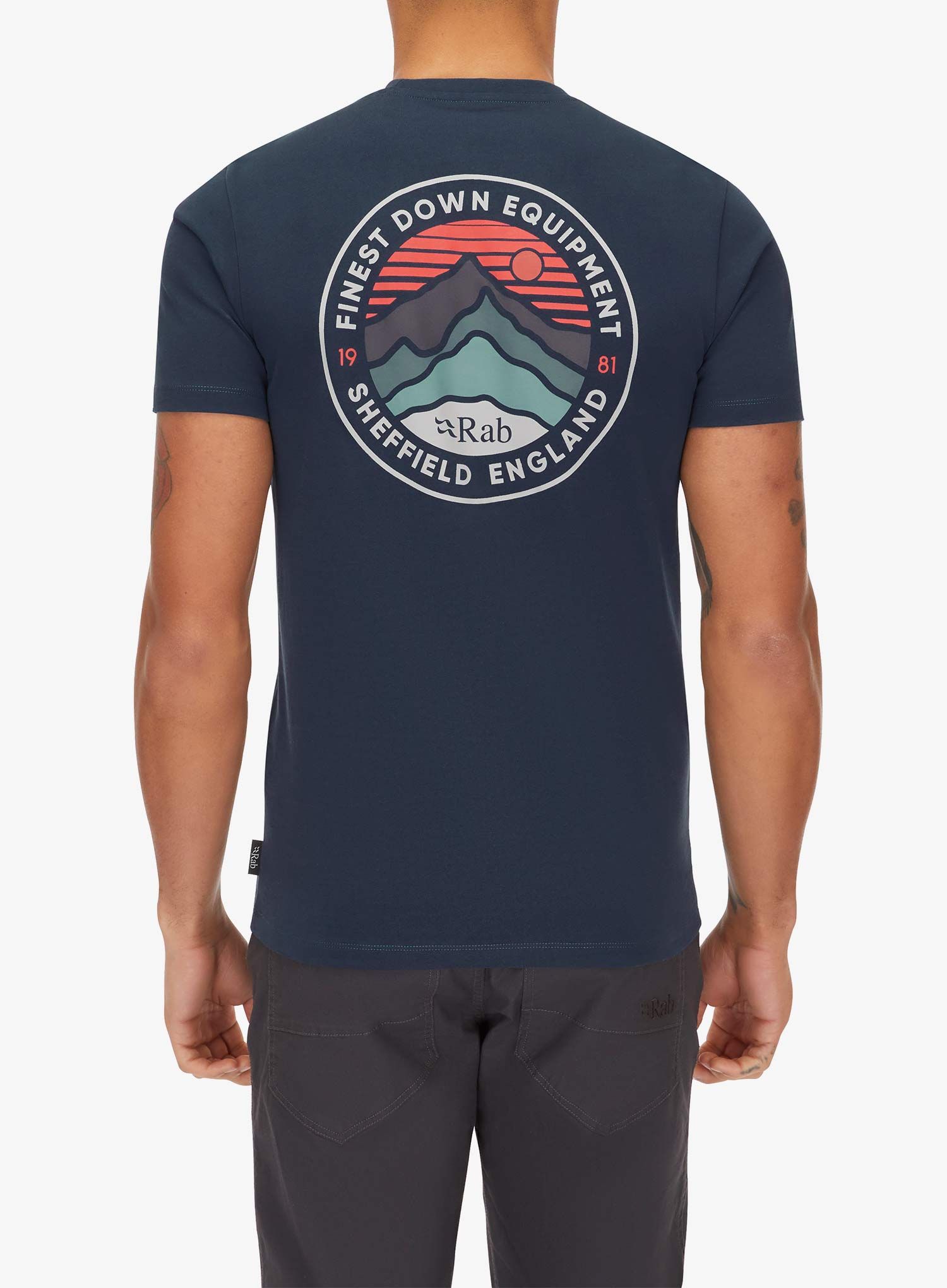 Bavlnené tričko Rab Basecamp 3 Peak Tee - tempest blue