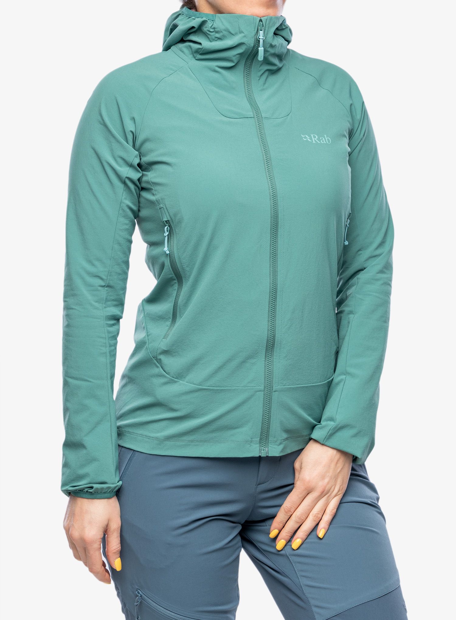 Softshellová bunda dámska Rab Borealis Jacket - eucalyptus