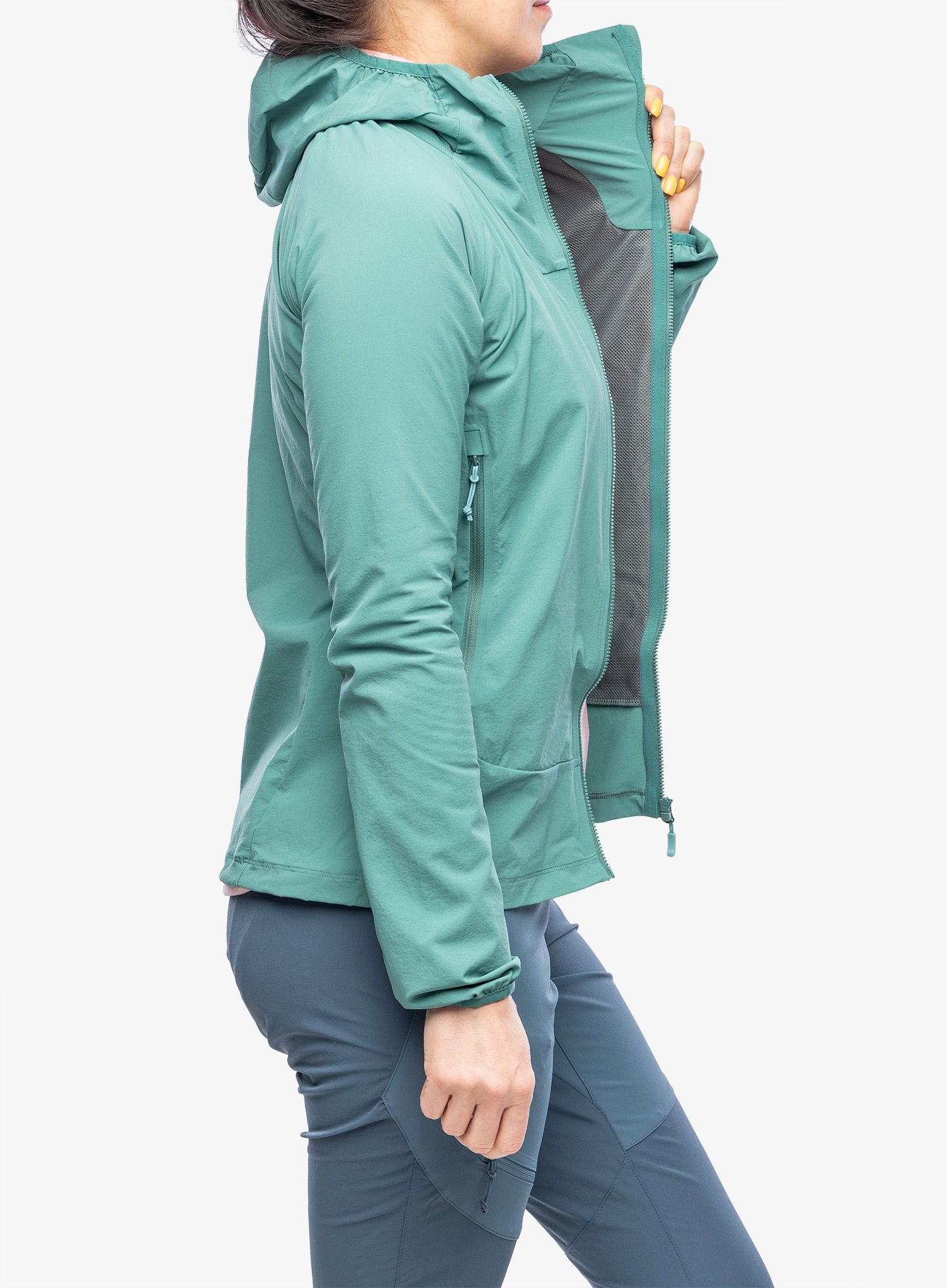 Softshellová bunda dámska Rab Borealis Jacket - eucalyptus