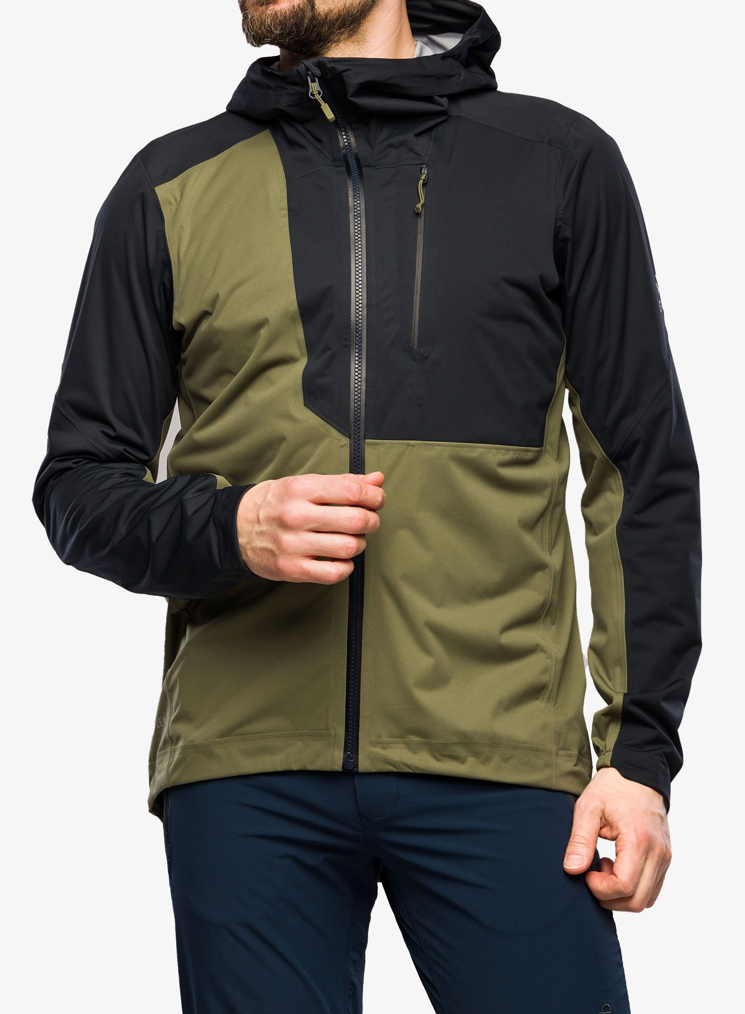 Nepremokavá bunda Rab Cinder Kinetic Jacket - light khaki/beluga