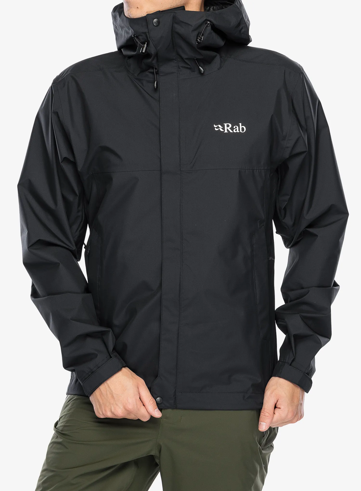 Nepremokavá bunda Rab Downpour Eco Jacket - black