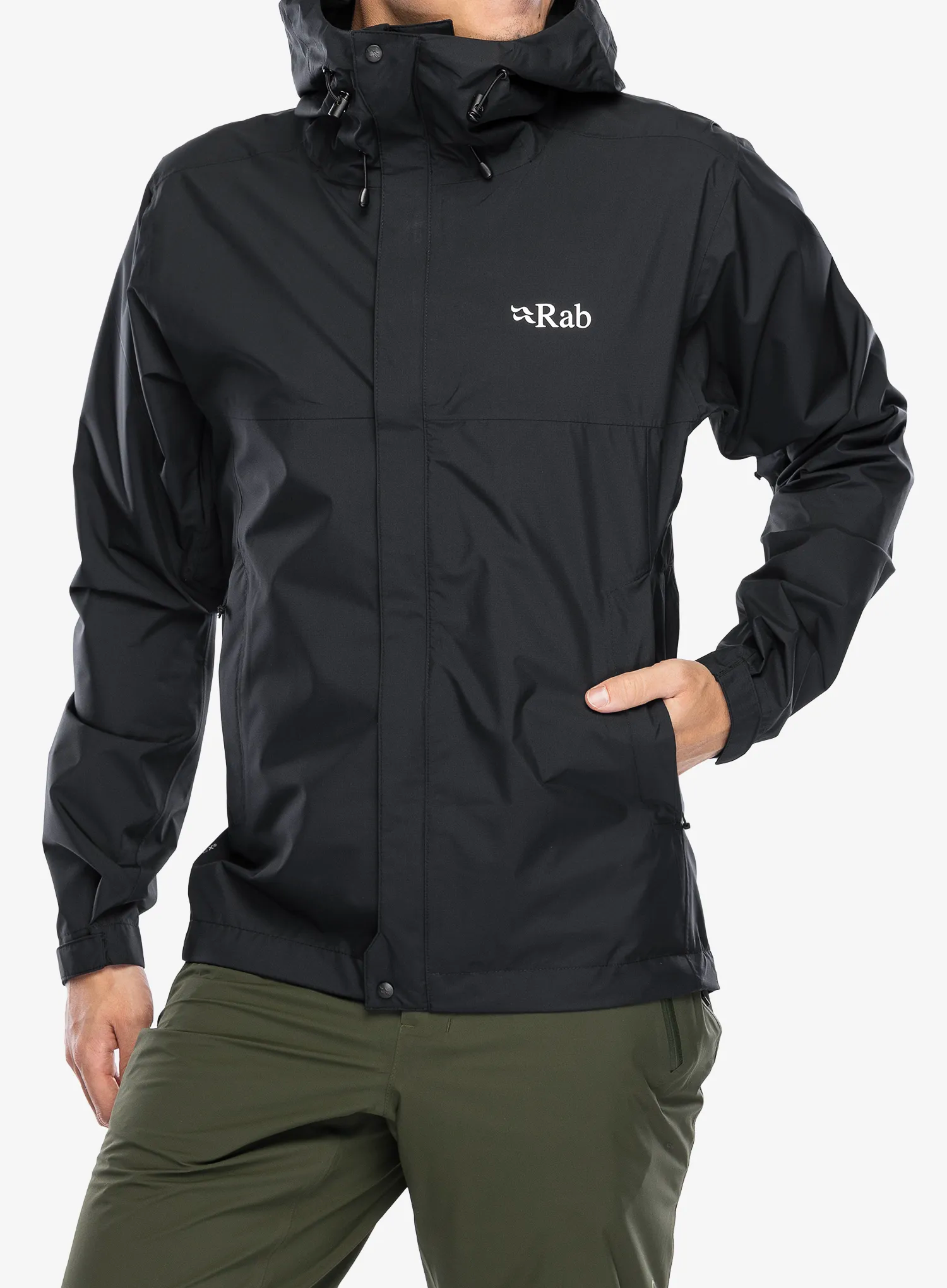Nepremokavá bunda Rab Downpour Eco Jacket - black
