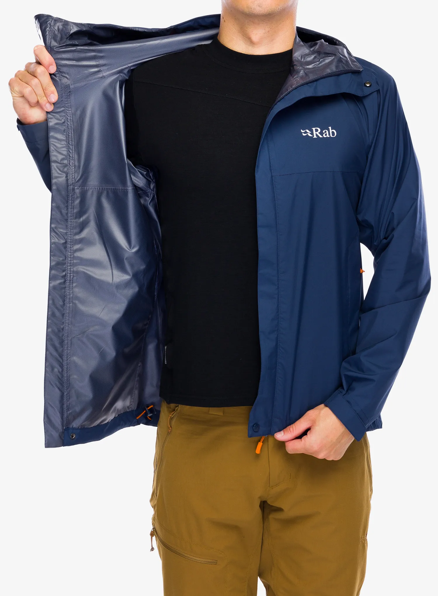 Nepremokavá bunda Rab Downpour Eco Jacket - deep ink