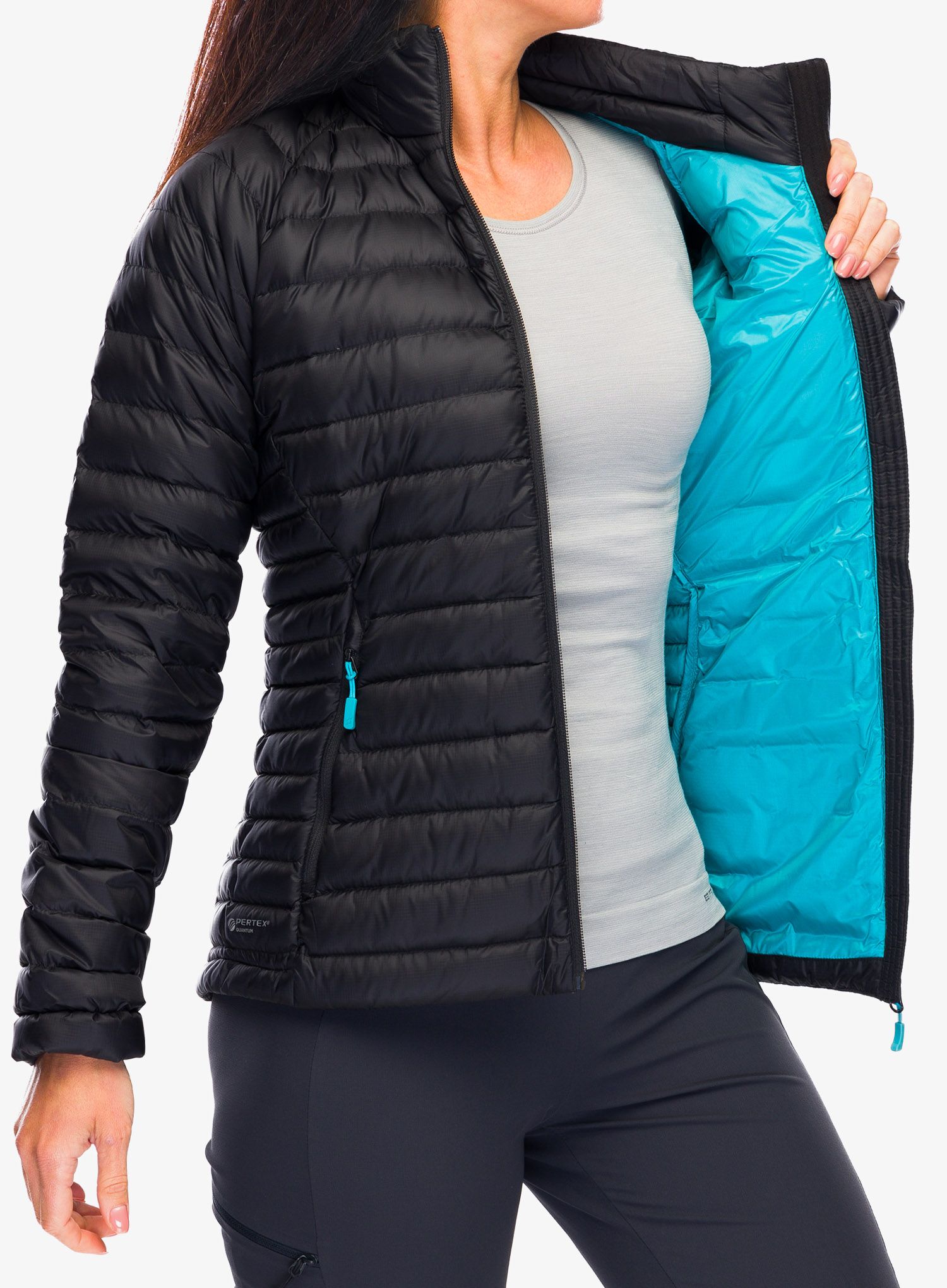Bunda páperová dámska Rab Microlight Jacket - black