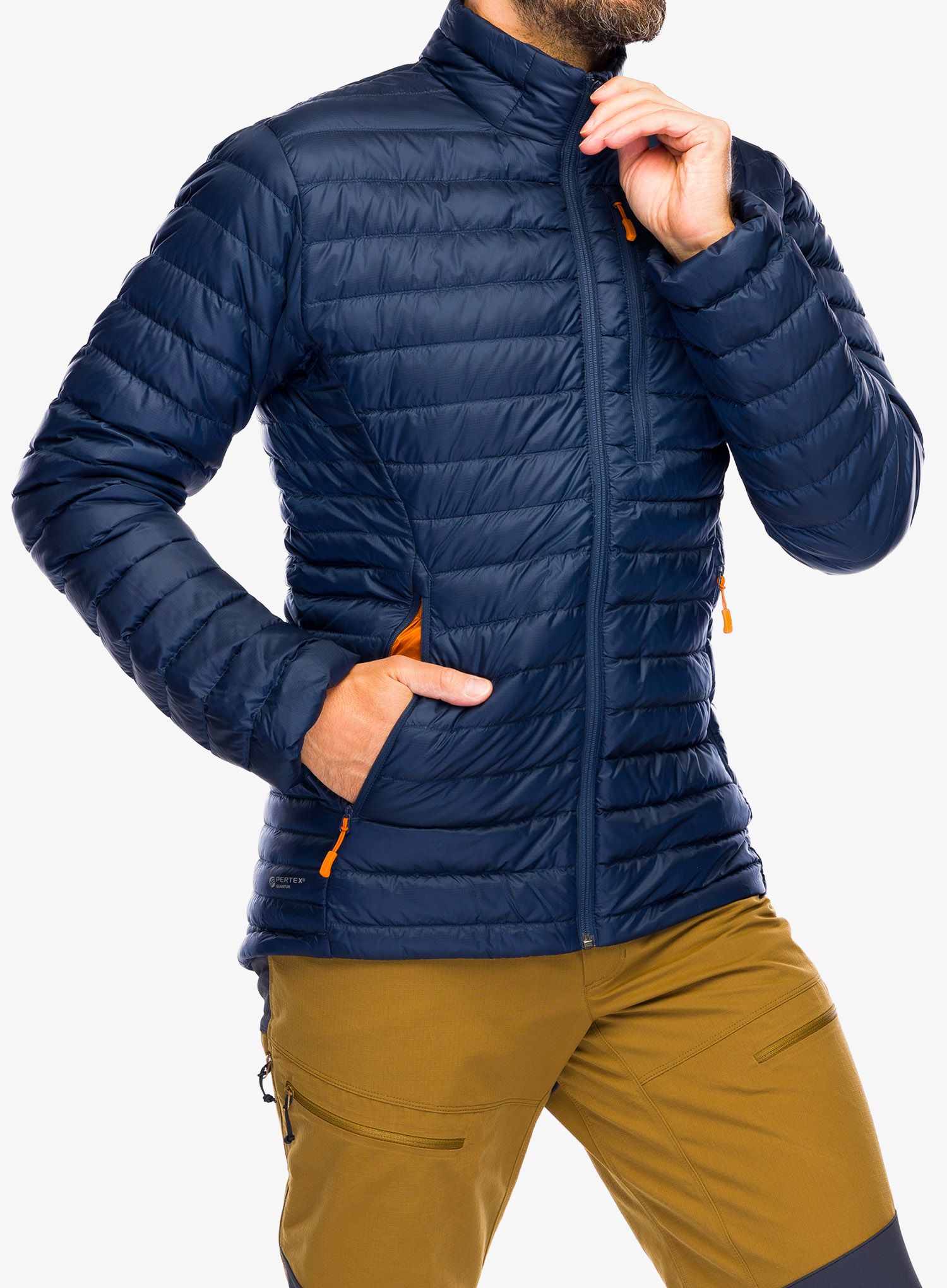 Páperová bunda Rab Microlight Jacket - deep ink/marmalade