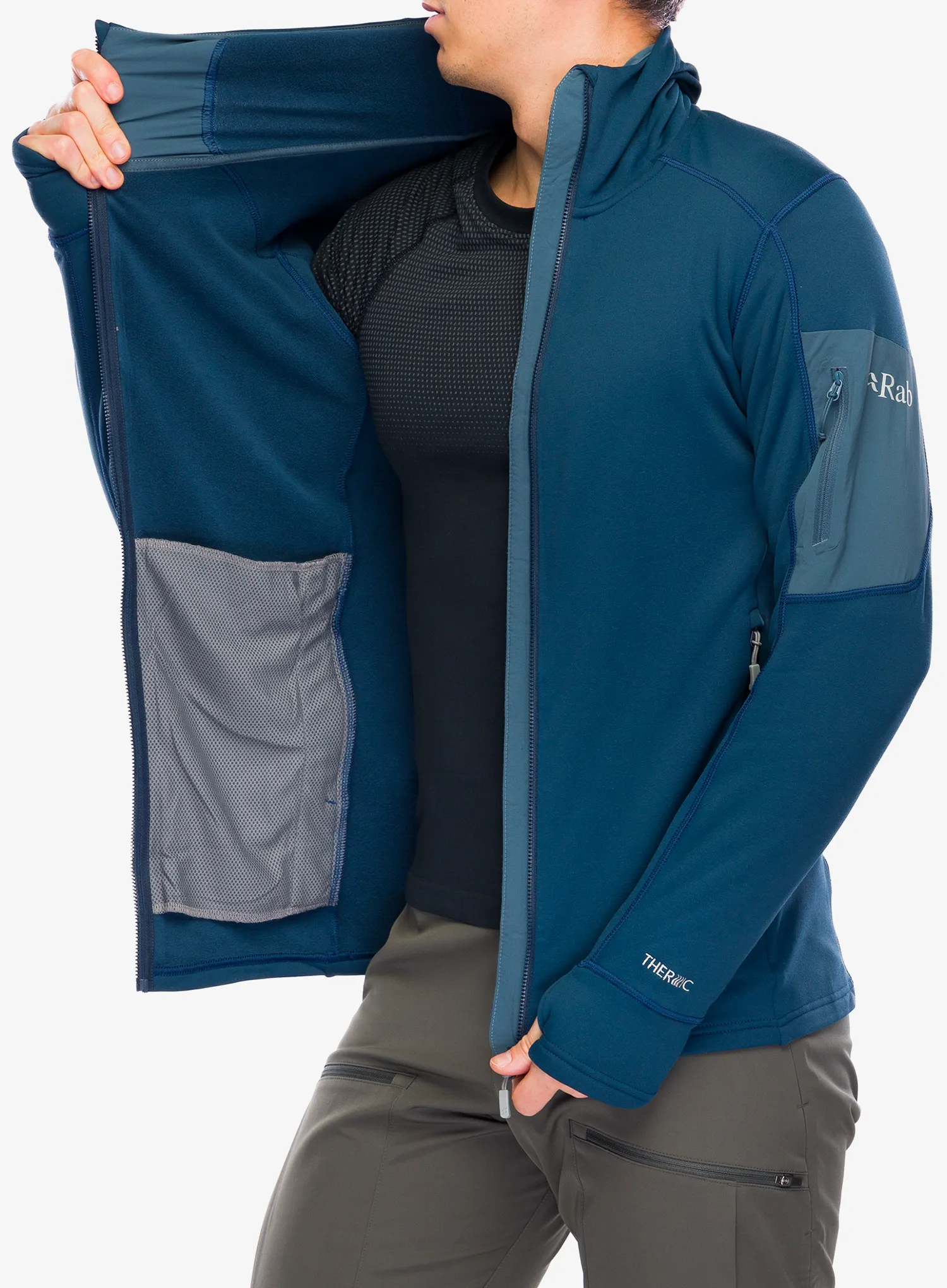 Flísová mikina Rab Modulus Hoody - tempest blue