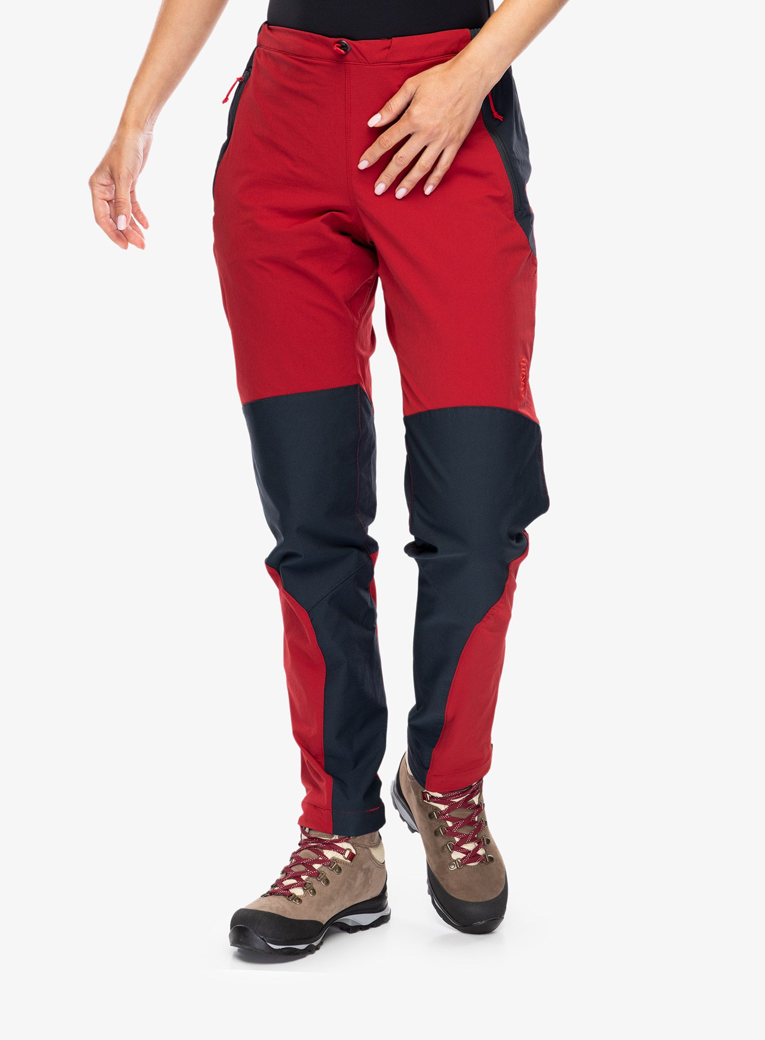 Dámske softshellové nohavice Rab Torque Pants - crimson