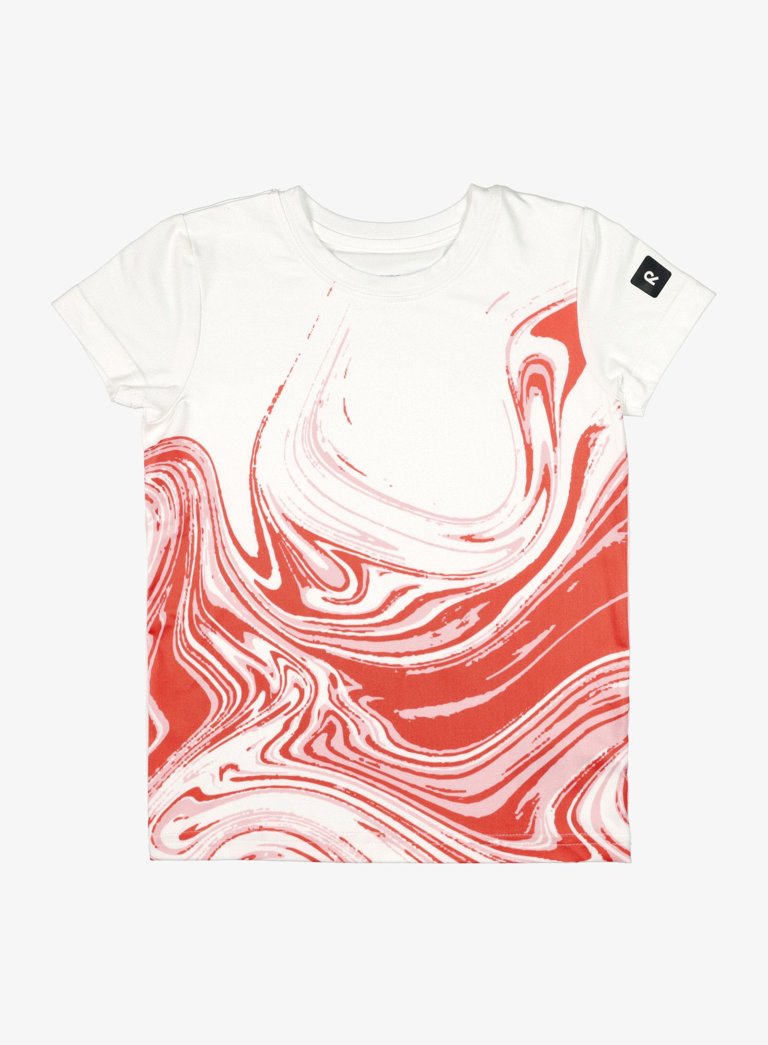 Dievčenské tričko Reima Vauhdikas - off white/red
