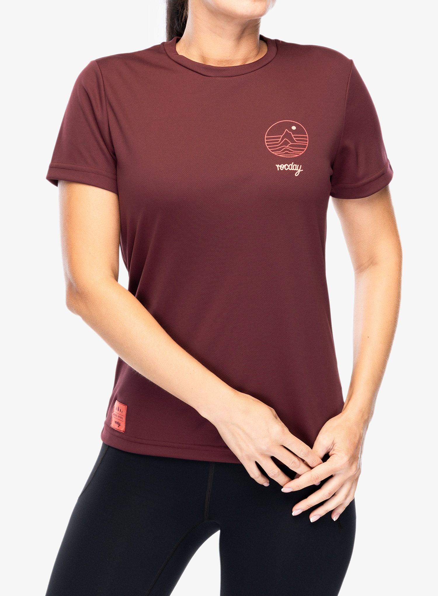 Dámske cyklistické tričko Rocday Woody - burgundy