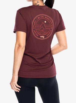 Dámske cyklistické tričko Rocday Woody - burgundy