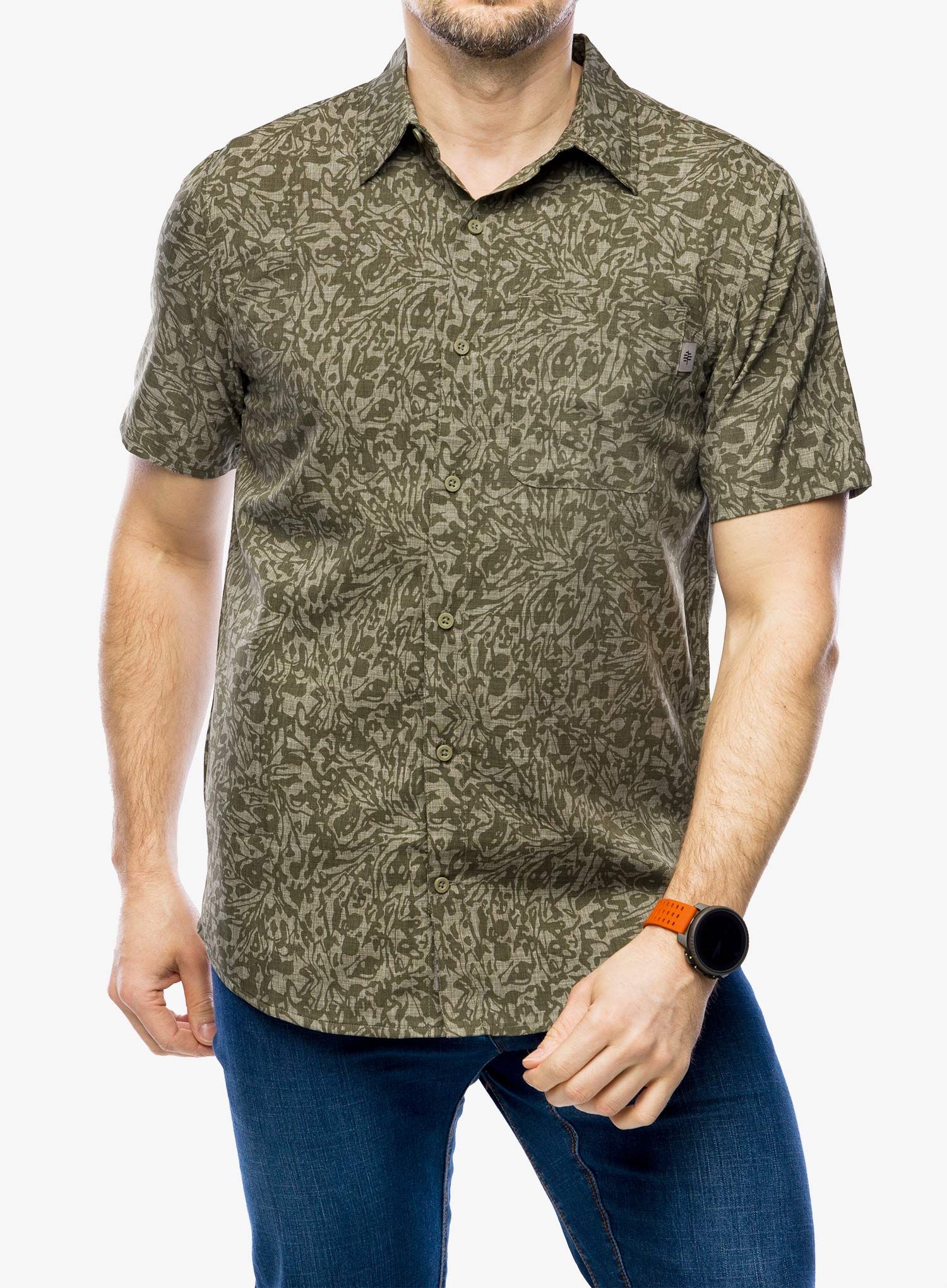 Košeľa Royal Robbins Amp Lite Printed S/S - fiddlehead fortuna pt