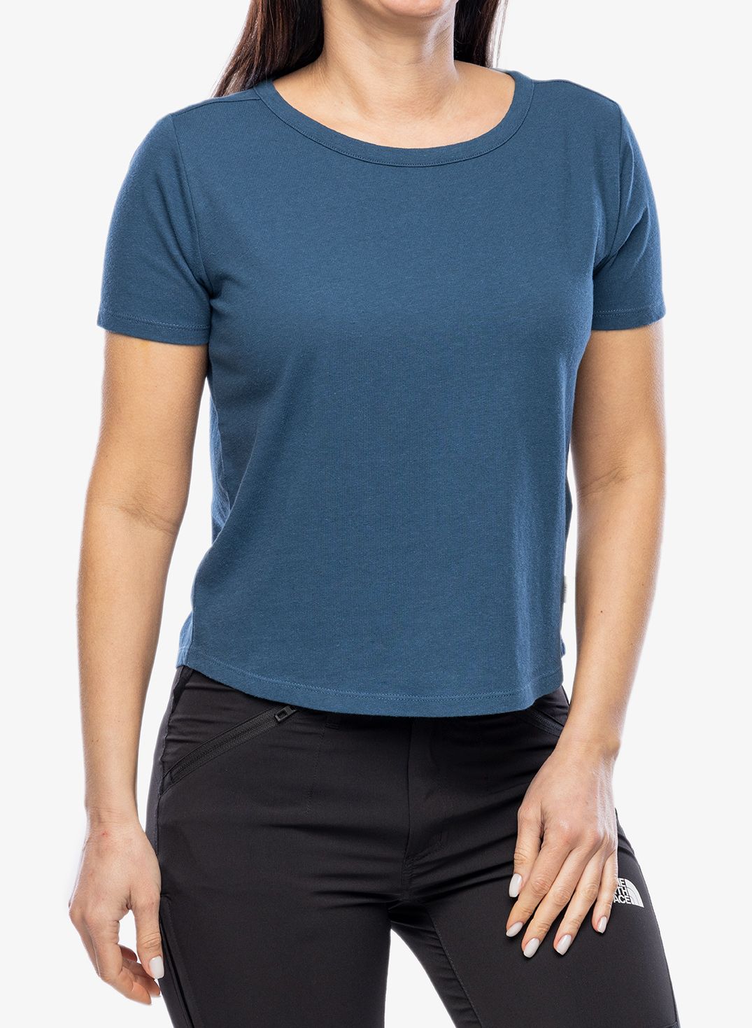 Bavlnené tričko dámske Royal Robbins Basecamp Boxy Tee - blue teal