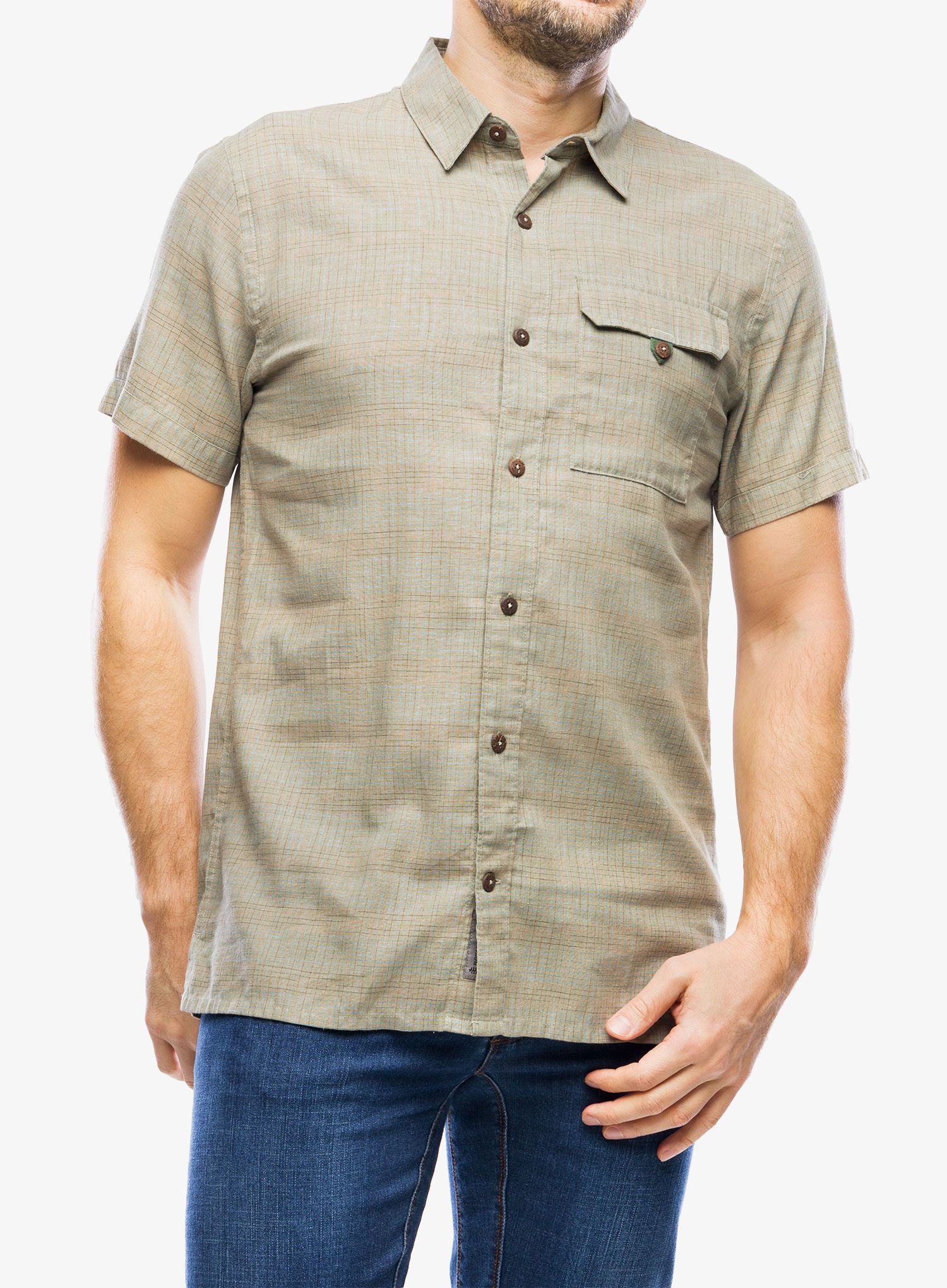 Košeľa Royal Robbins Hempline Spaced SS - pebble gray