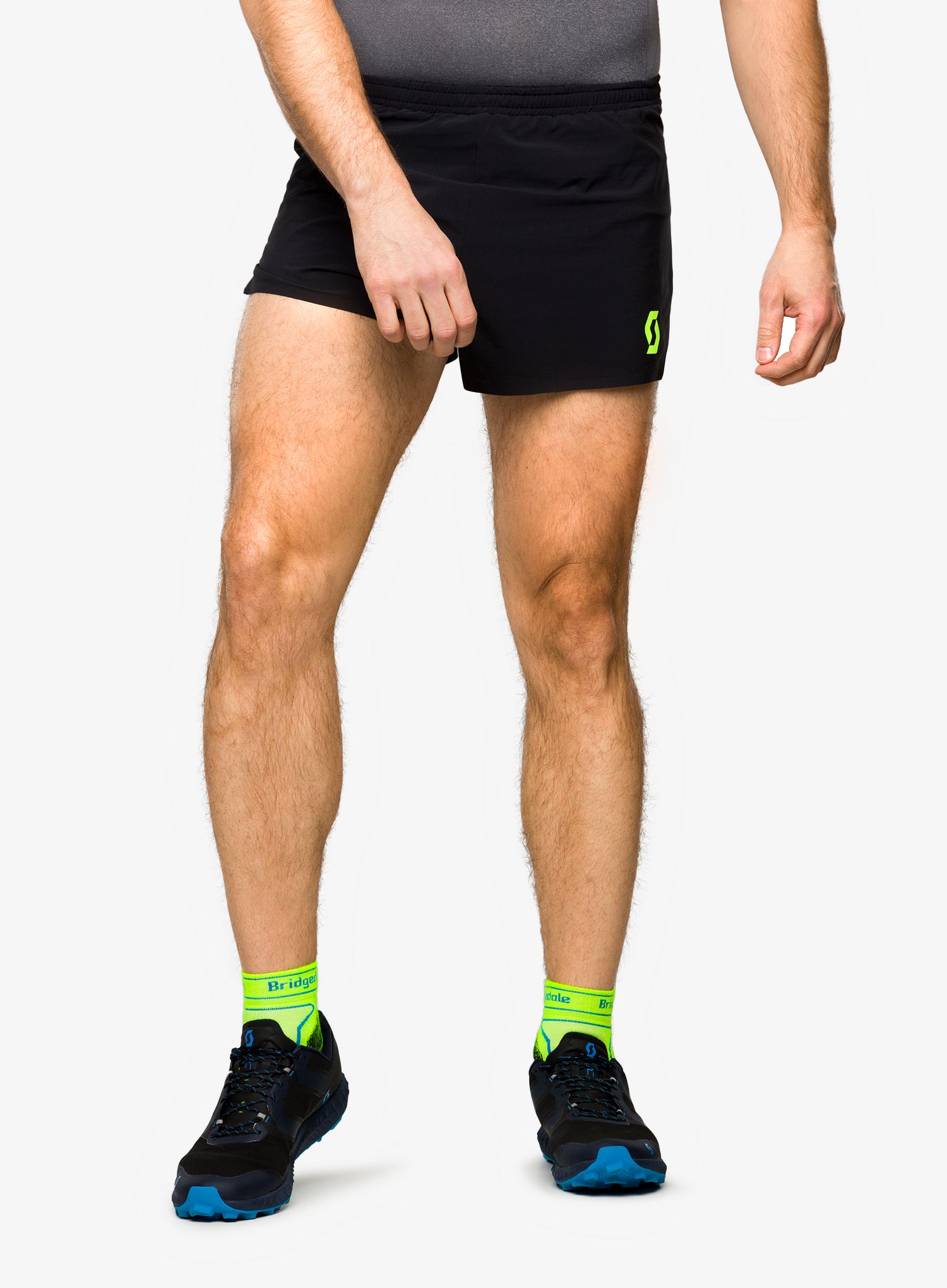 Bežecké kraťasy SCOTT Split Shorts RC Run - black/yellow