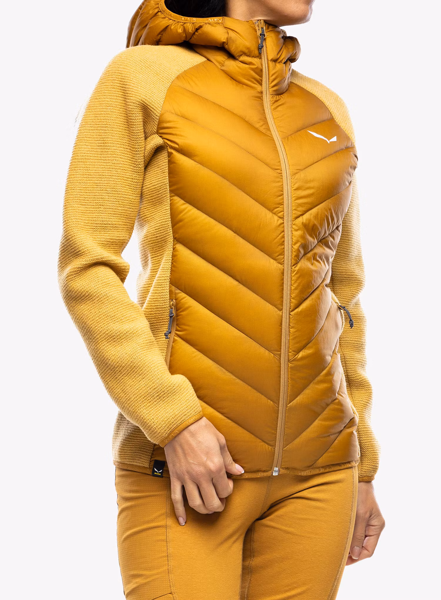 Dámska hybridná bunda dámska Salewa Fanes Sarner/RDS Down Hybrid Jacket - golden brown
