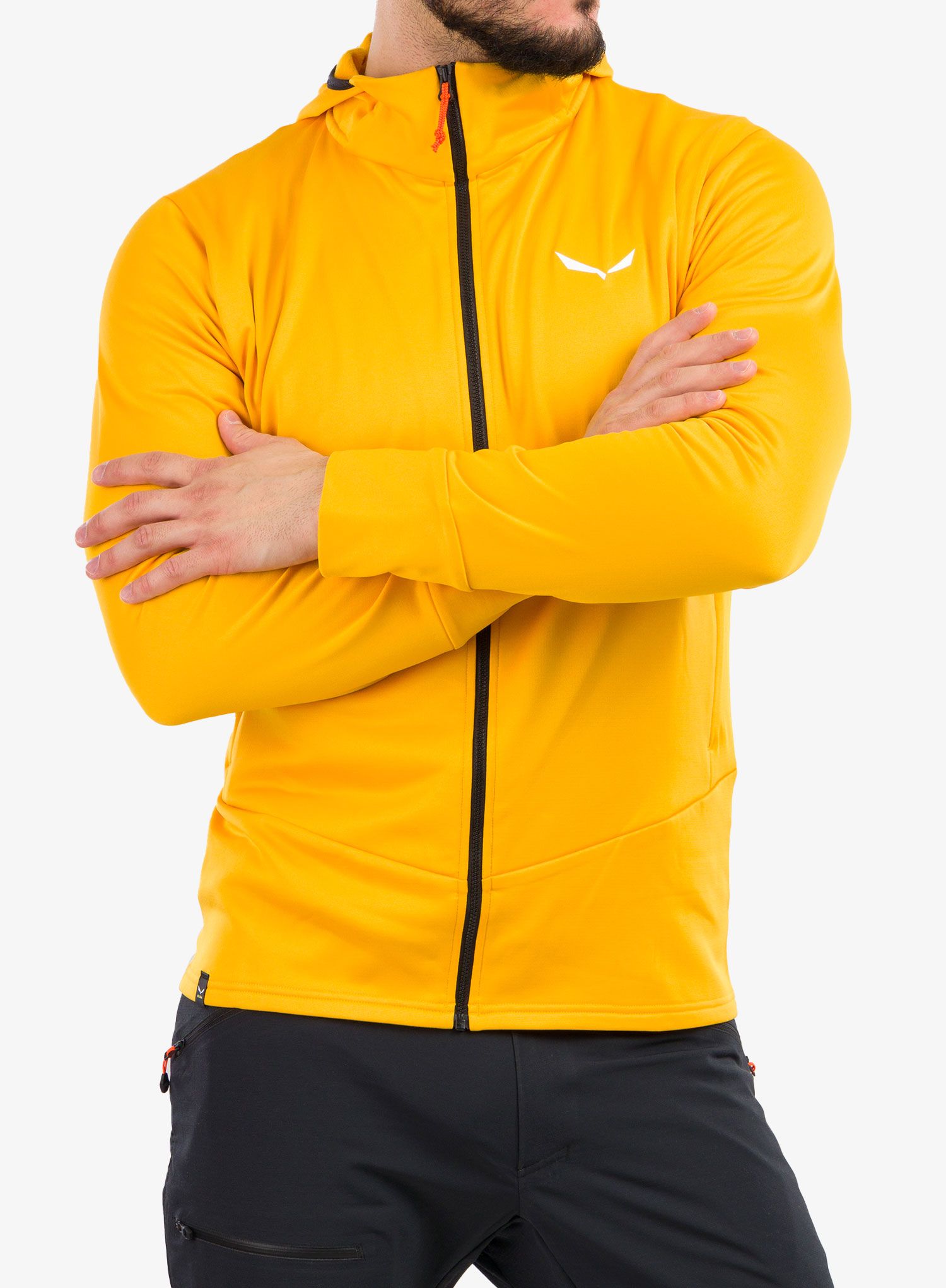 Flísová mikina Salewa Puez PL HD Jacket - gold/black out