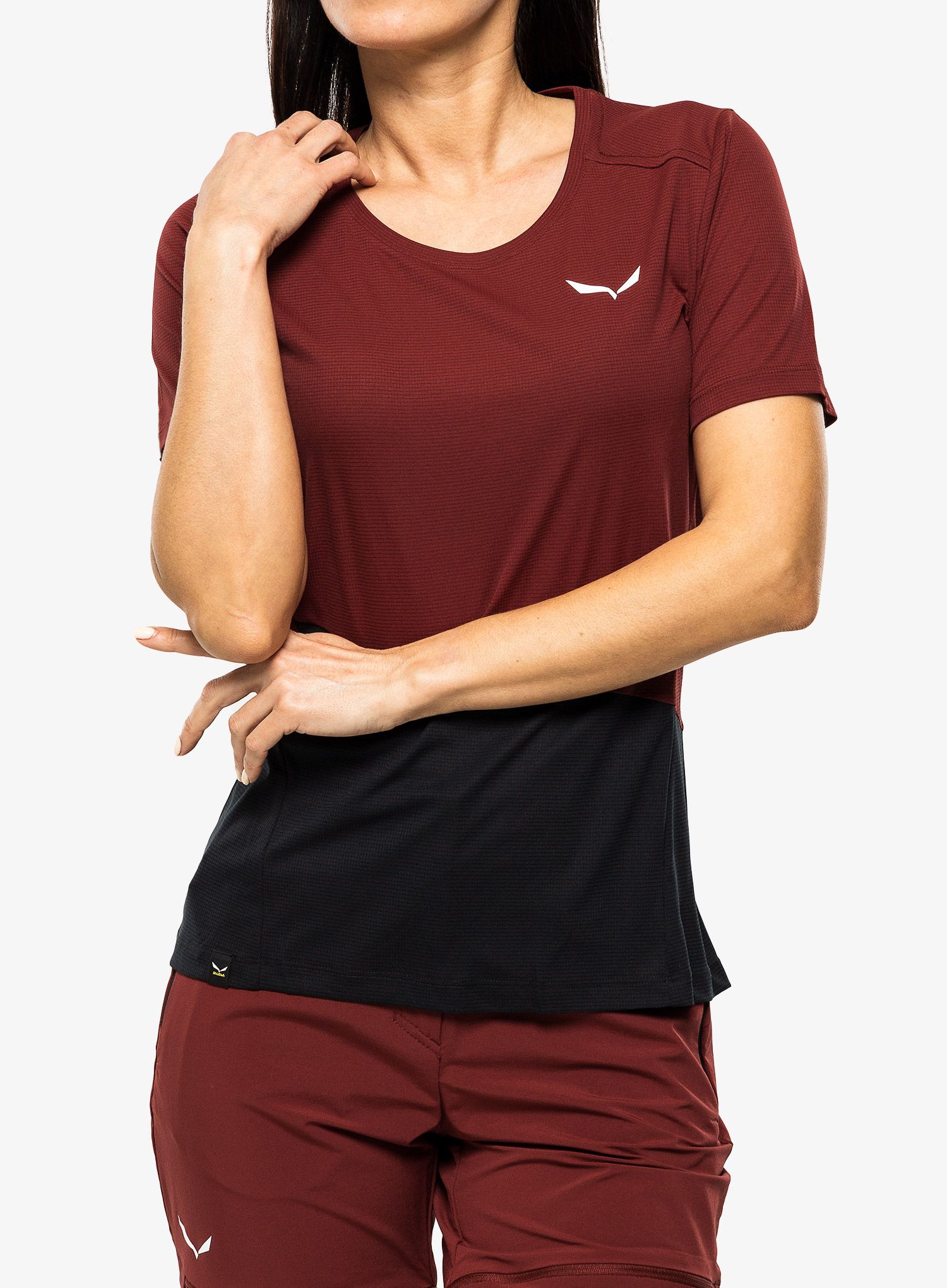 Dámske tričko Salewa Puez Sporty Dry T-Shirt - syrah/black out