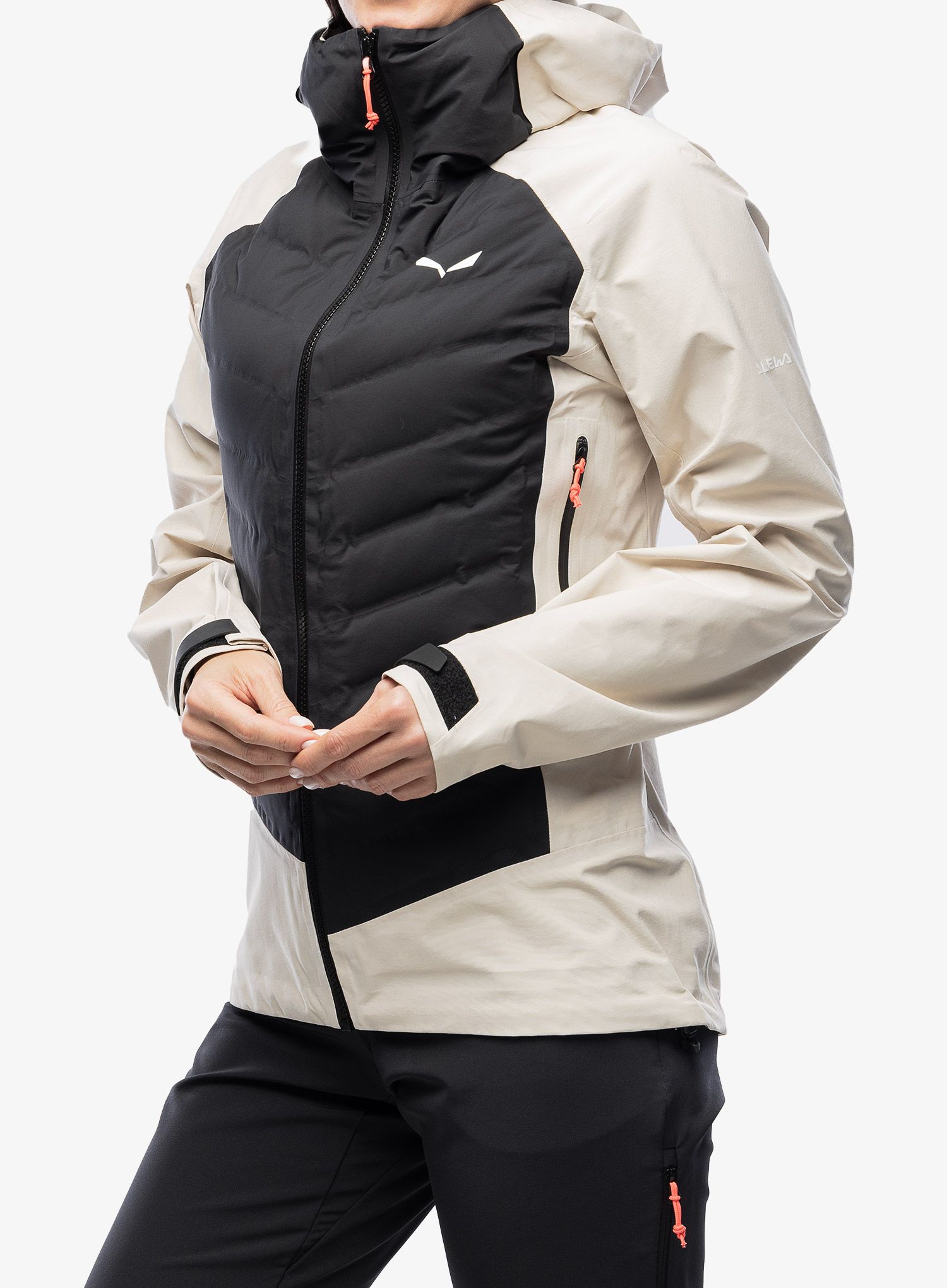 Dámska hybridná bunda dámska Salewa Sella PTX 3L HYB Jacket - oatmeal
