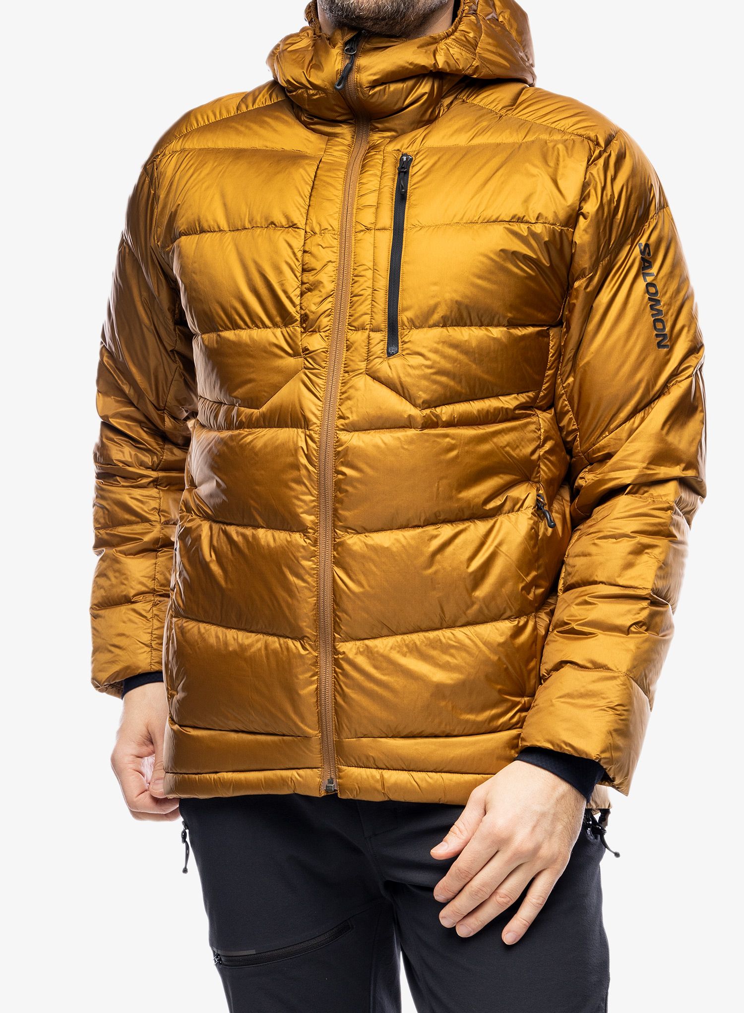Zateplená bunda Salomon Elixir Down Parka - rubber